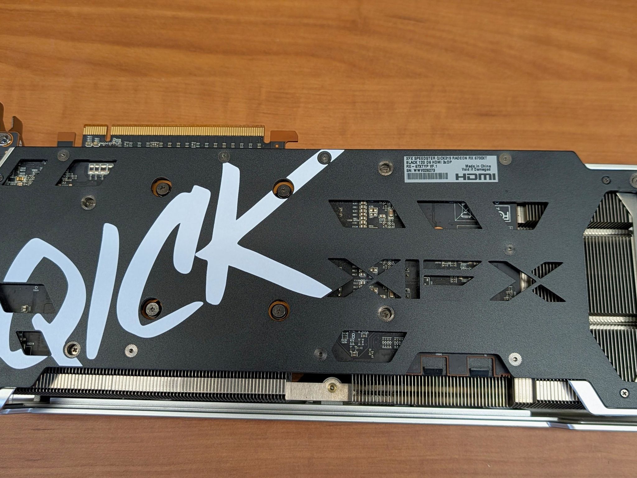 XFX Speedster QICK 319 BLACK RX 6700 XT Graphics Card GPU