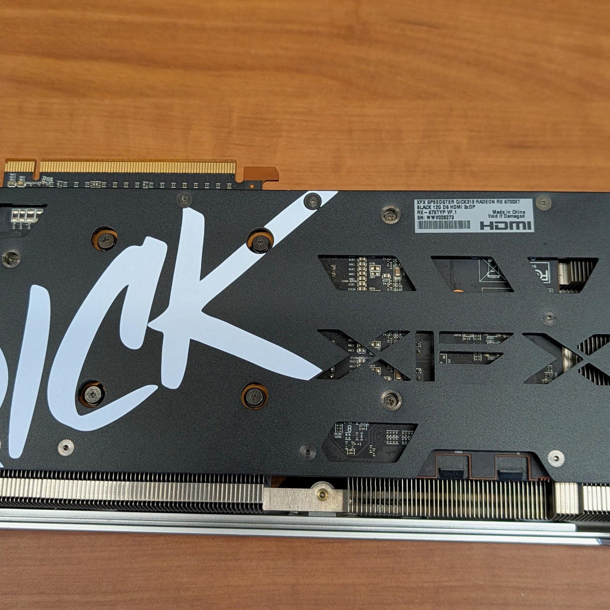 XFX Speedster QICK 319 BLACK RX 6700 XT Graphics Card GPU