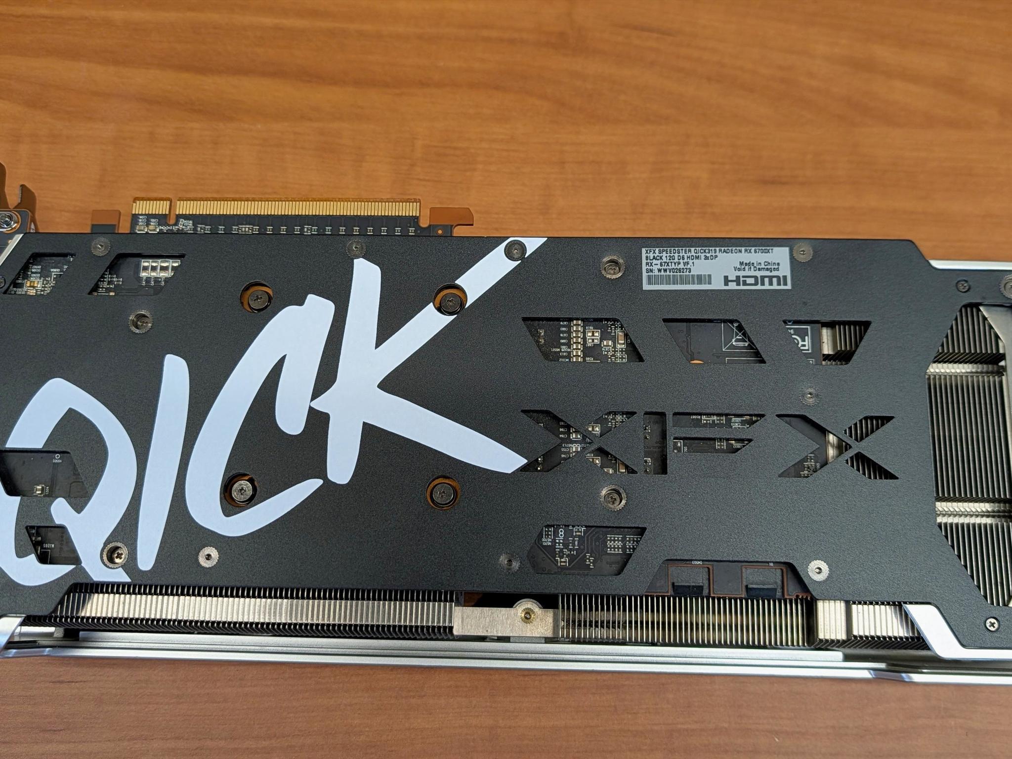 XFX Speedster QICK 319 BLACK RX 6700 XT Graphics Card GPU