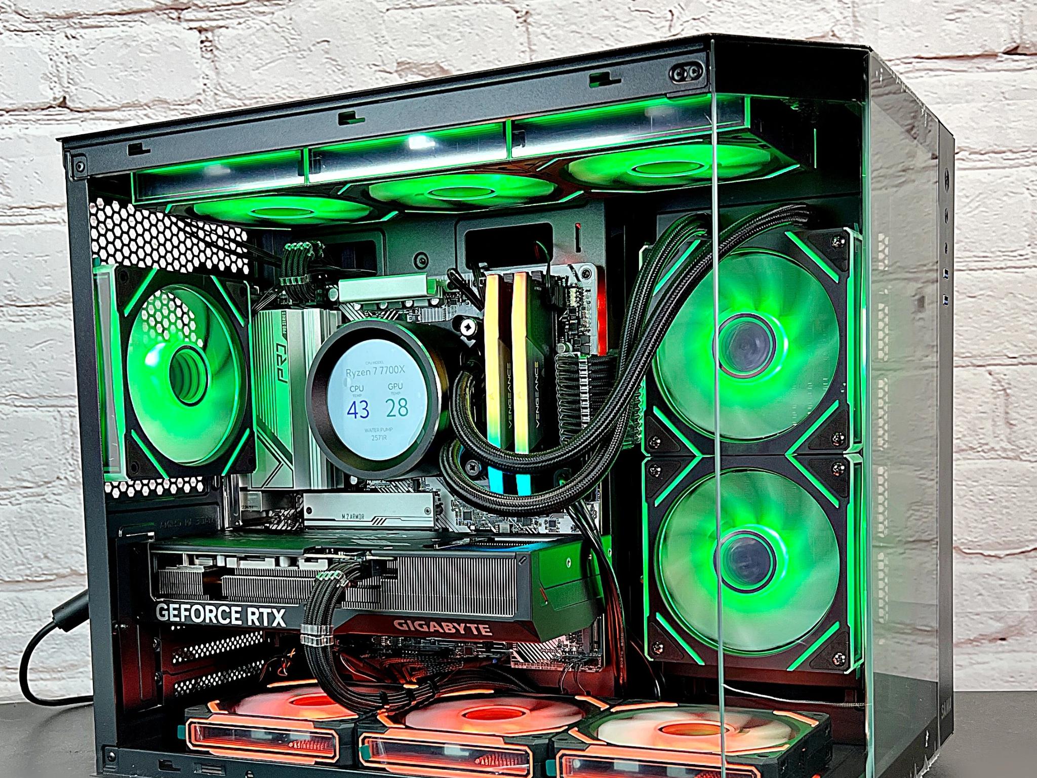 Ryzen 7 7700X RTX 4070 32GB DDR5 2TB M.2 Win 11Pro Gaming PC