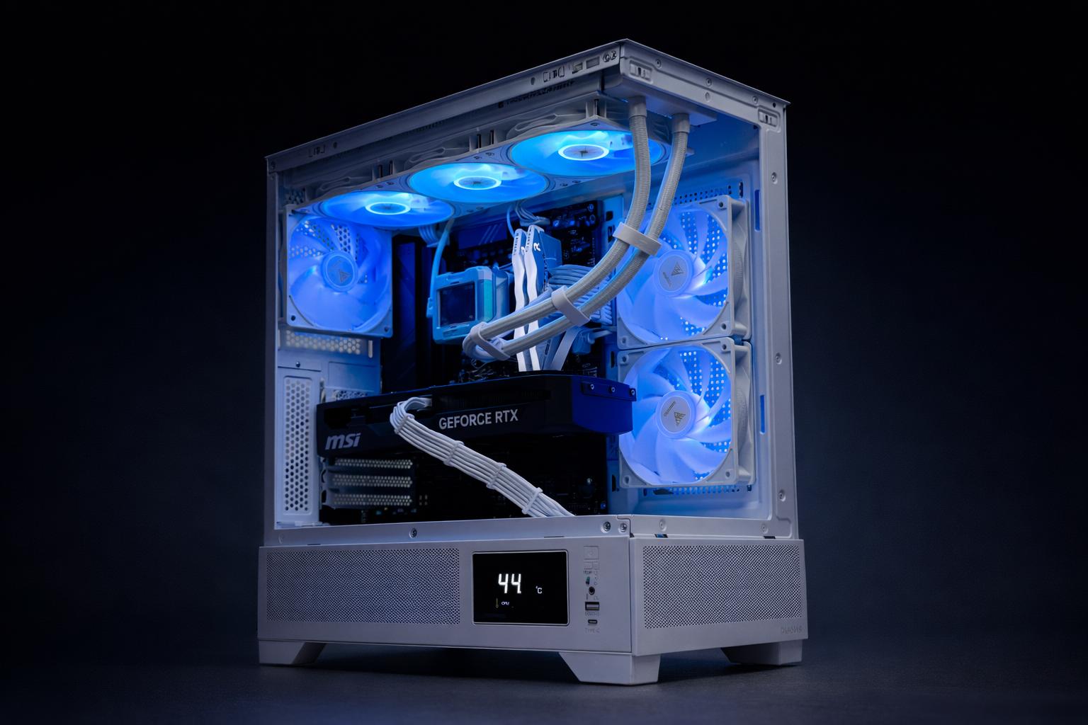 PLAY TODAY UPGRADE LATER  7800x3d/5070/16g DDR5 2tb total storage/750watt psu /360mm AIO