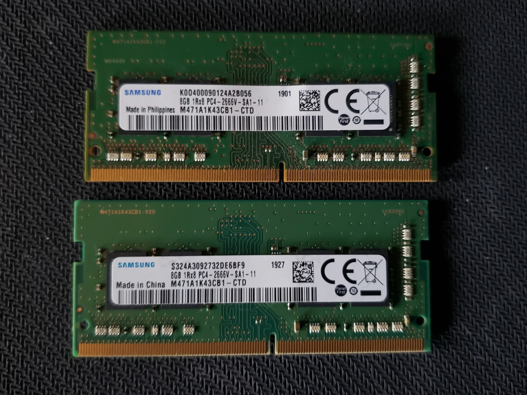 16GB (2x8) DDR4-2666 SODIMM Memory