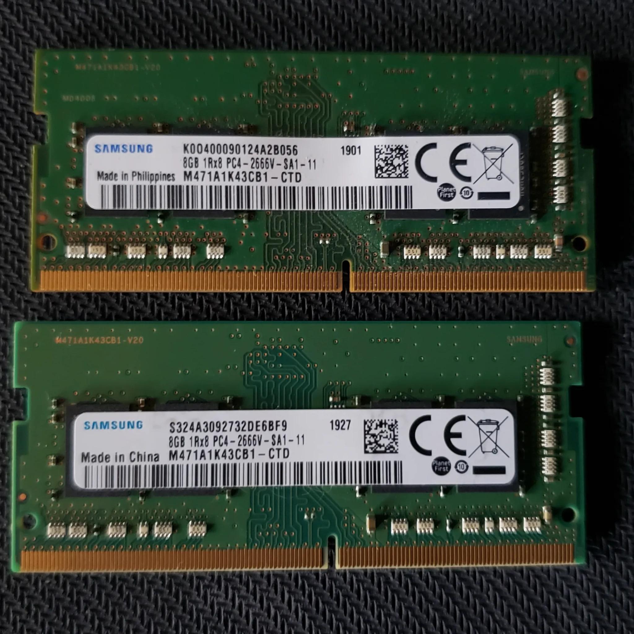 16GB (2x8) DDR4-2666 SODIMM Memory