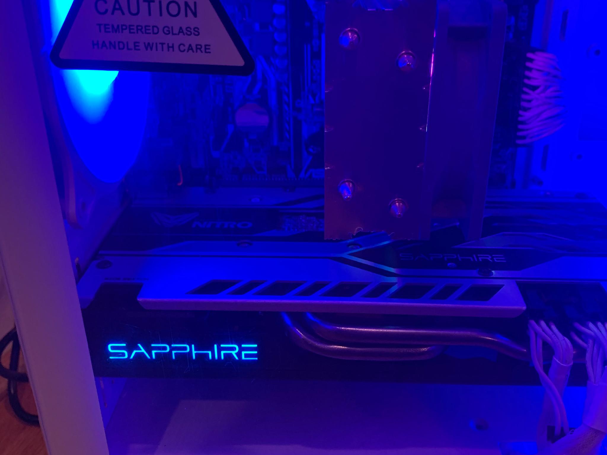 RX 580 8GB RYZEN 5 1600X FORTNITE READY WHITE CUSTOM 16GB RAM 1000GB SSD ARGB LIGHTING WINDOWS 10