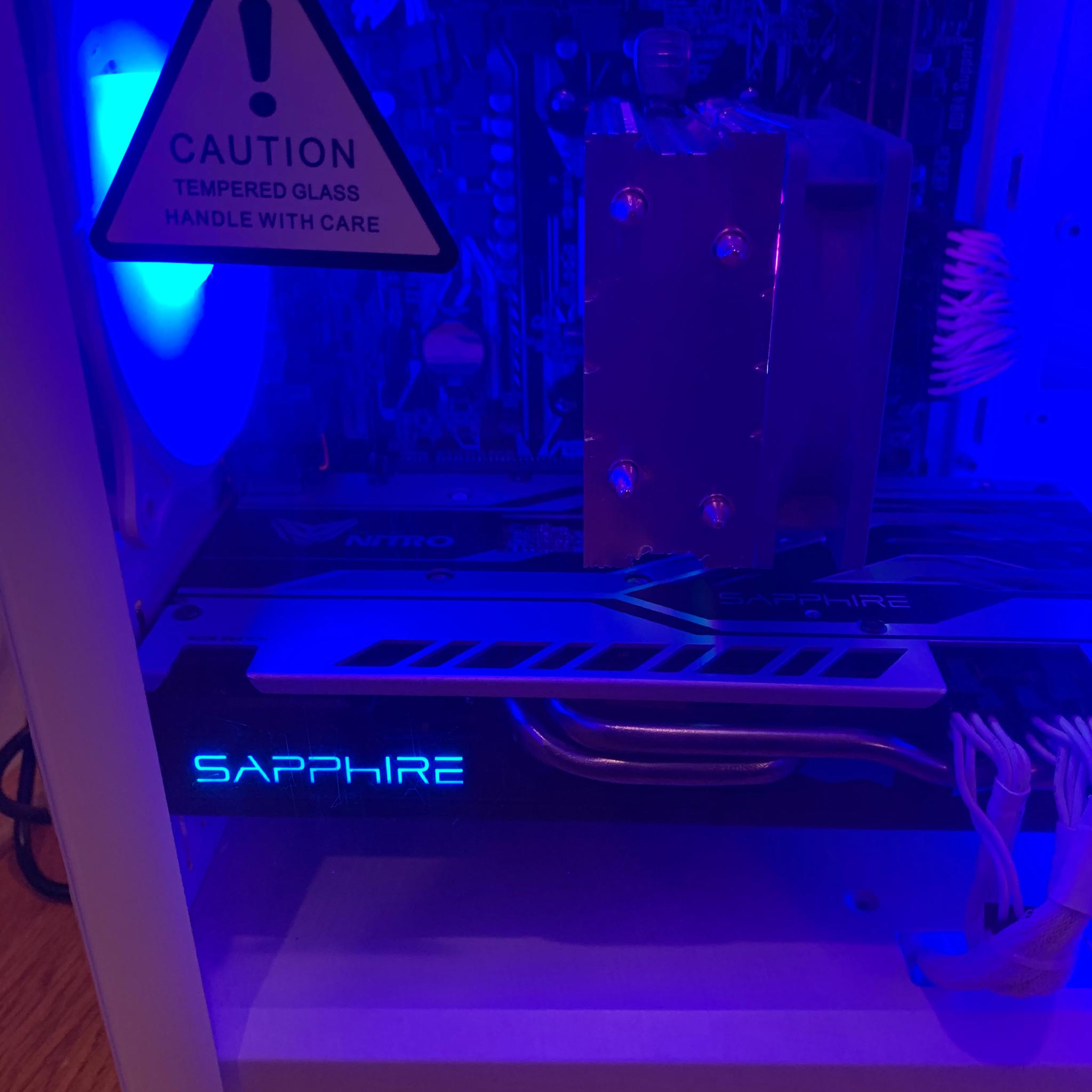 RX 580 8GB RYZEN 5 1600X FORTNITE READY WHITE CUSTOM 16GB RAM 1000GB SSD ARGB LIGHTING WINDOWS 10