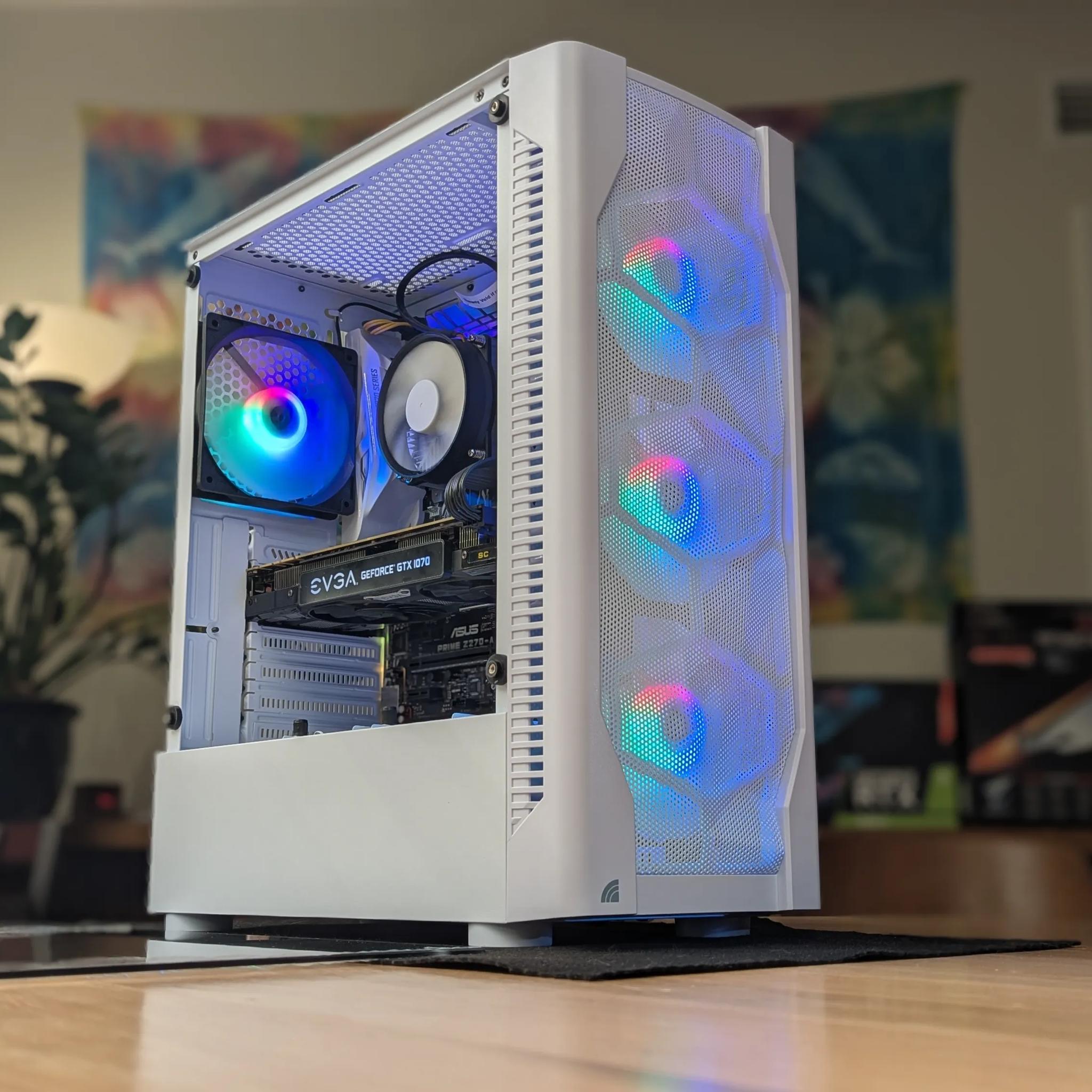 💠 Altair - White Gaming PC | GTX 1070 | i5-7500 | 16GB RAM | 512GB NVMe | WiFi & Windows 10 💠