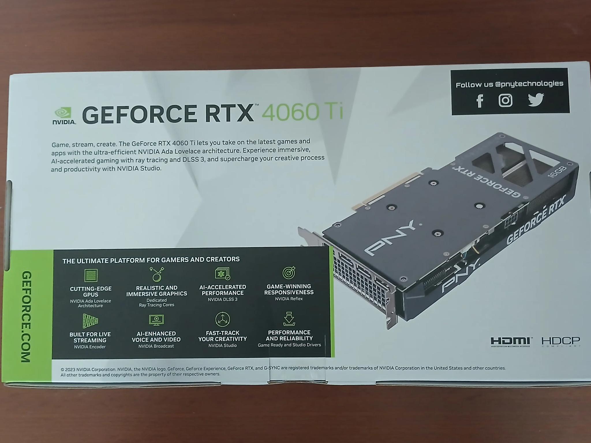 RTX 4060Ti 16GB PNY Verto