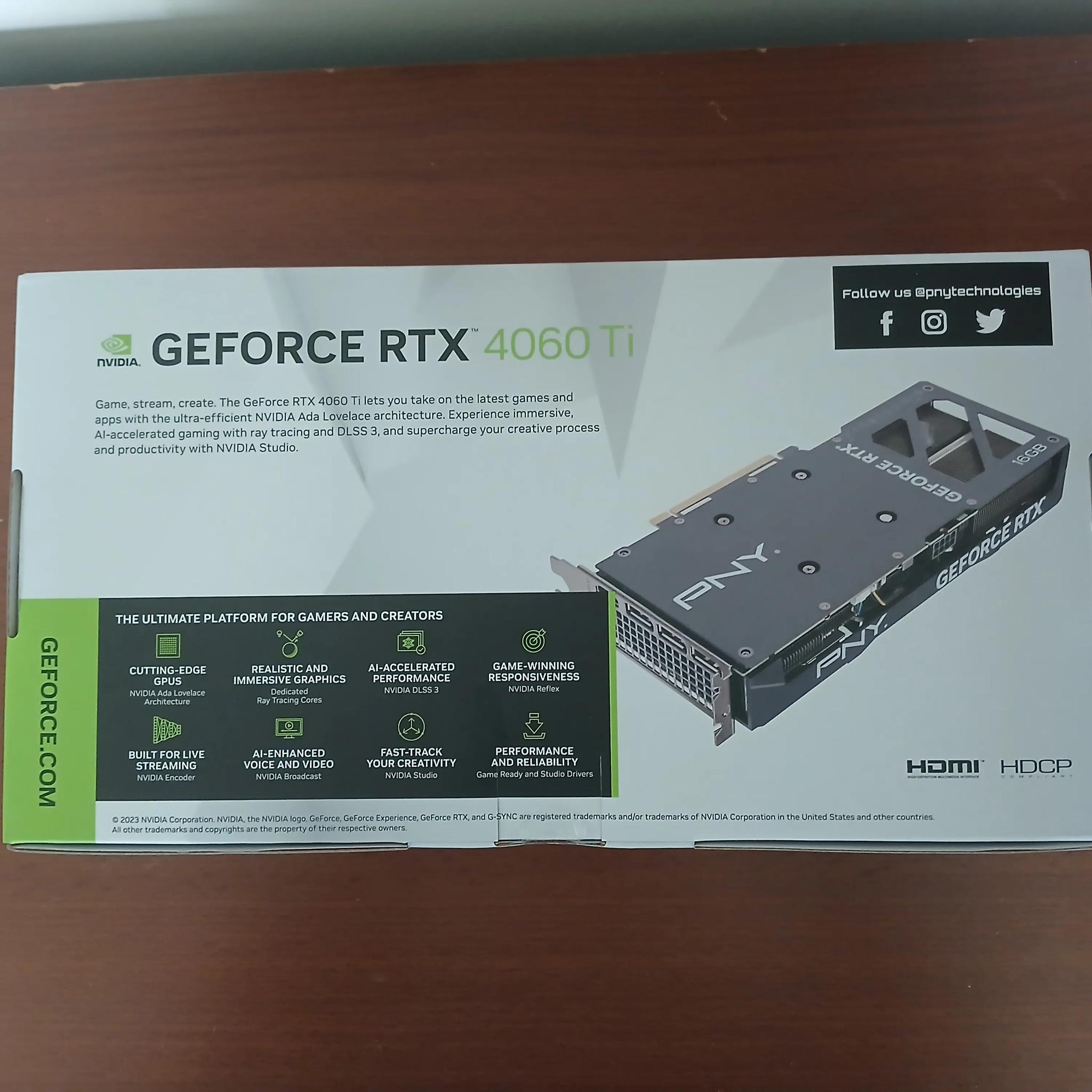 RTX 4060Ti 16GB PNY Verto