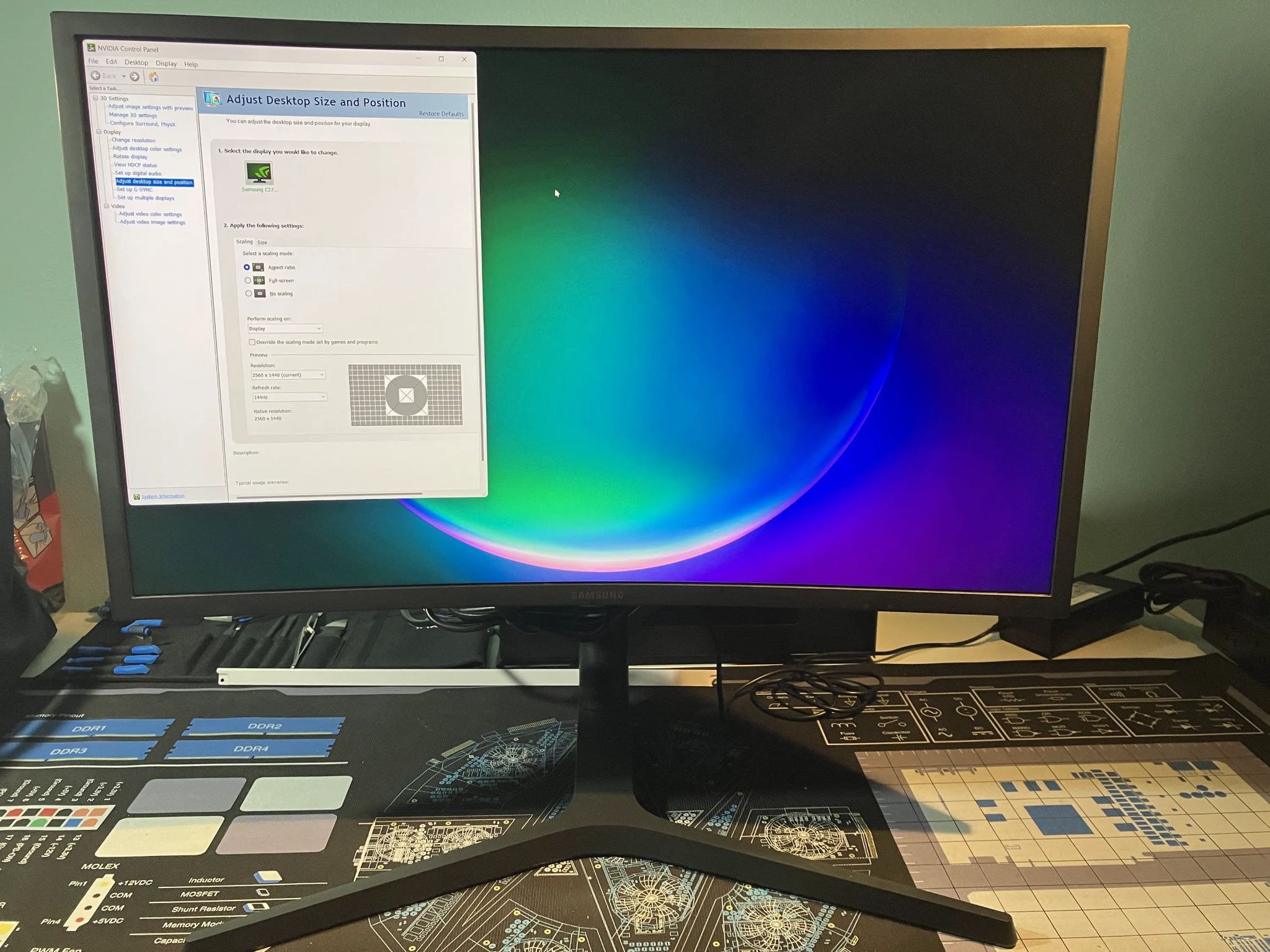 Samsung 27" 1440p 144Hz Gaming Monitor - C27HG70