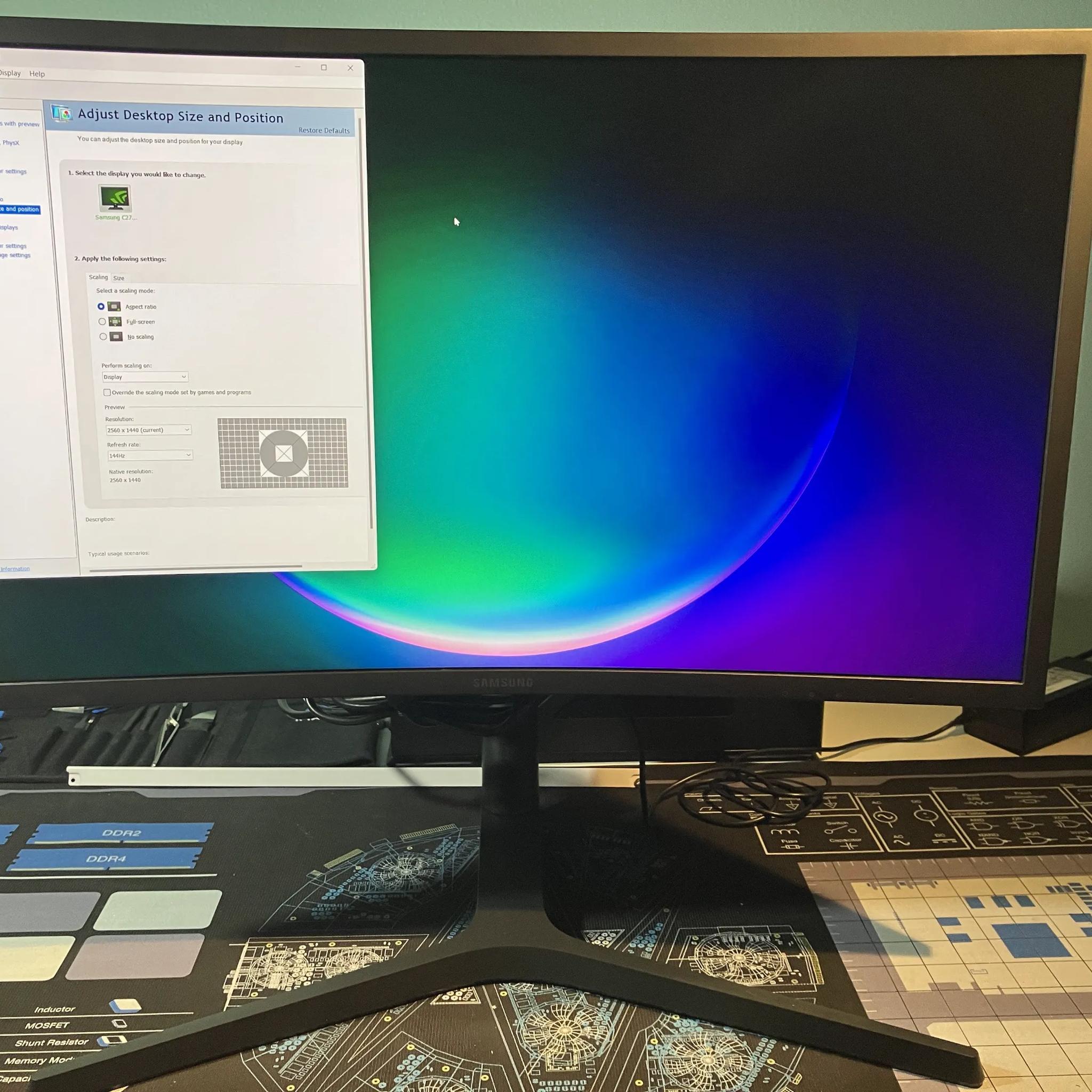 Samsung 27" 1440p 144Hz Gaming Monitor - C27HG70