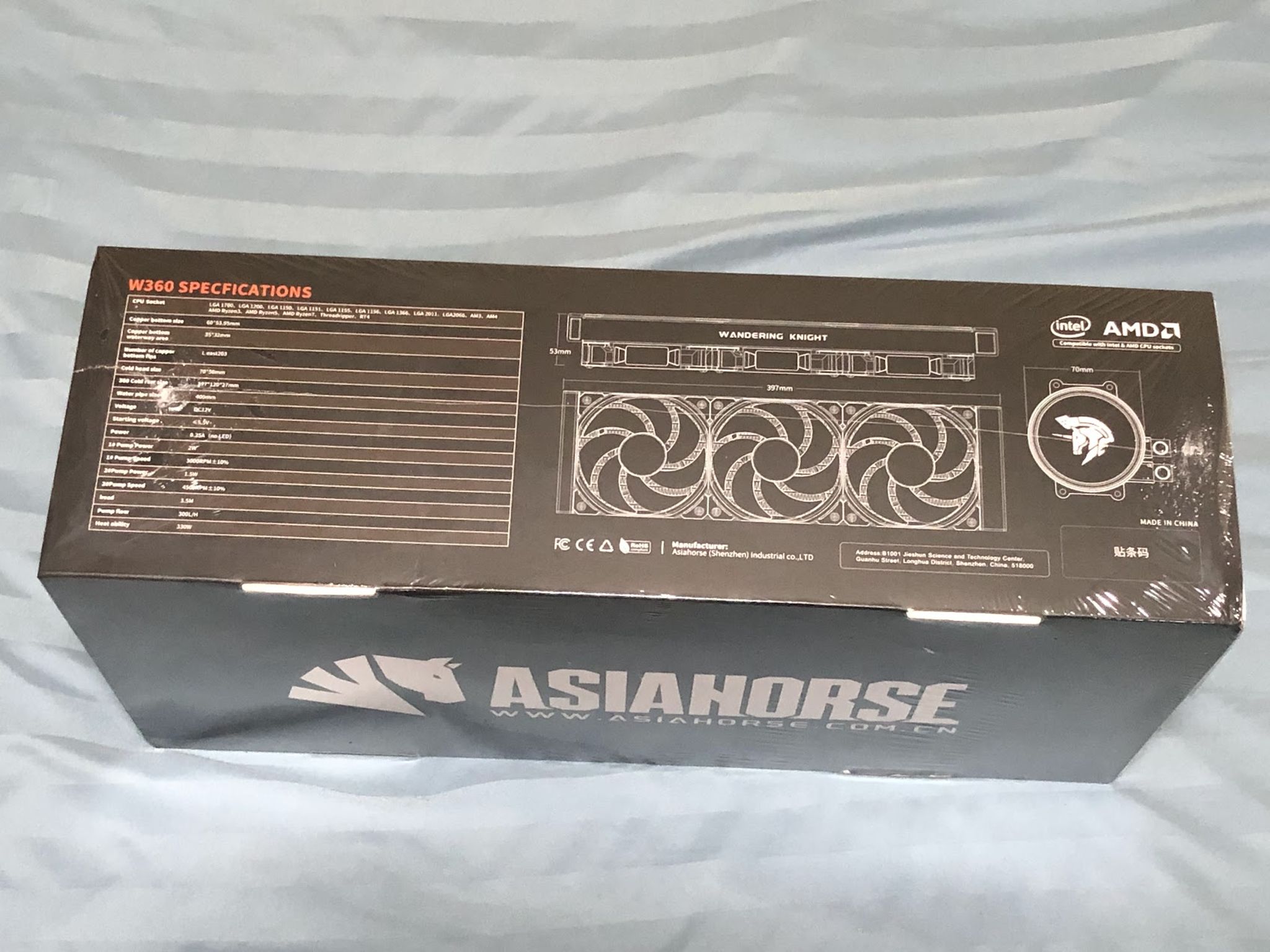 The Wandering Knight W360 AIO CPU Liquid Cooler (Black)