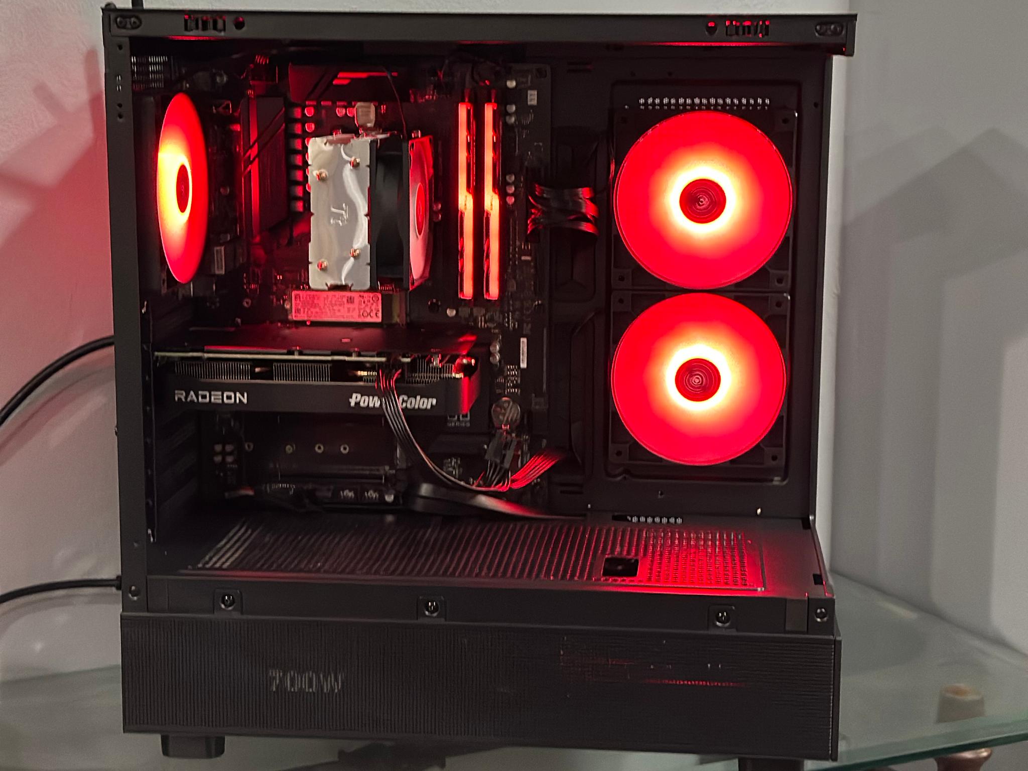 Rx 9060 Xt 16gb, 1440p black gaming pc Beast