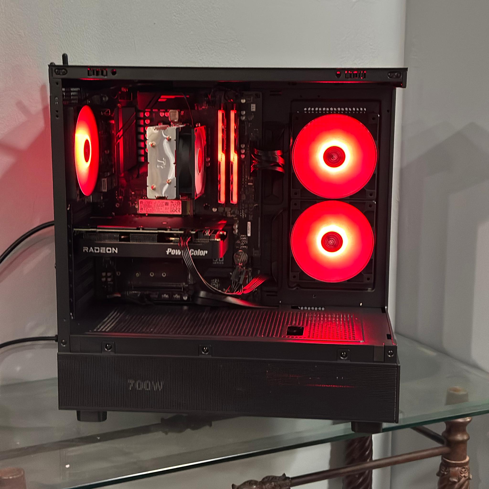 Rx 9060 Xt 16gb, 1440p black gaming pc Beast