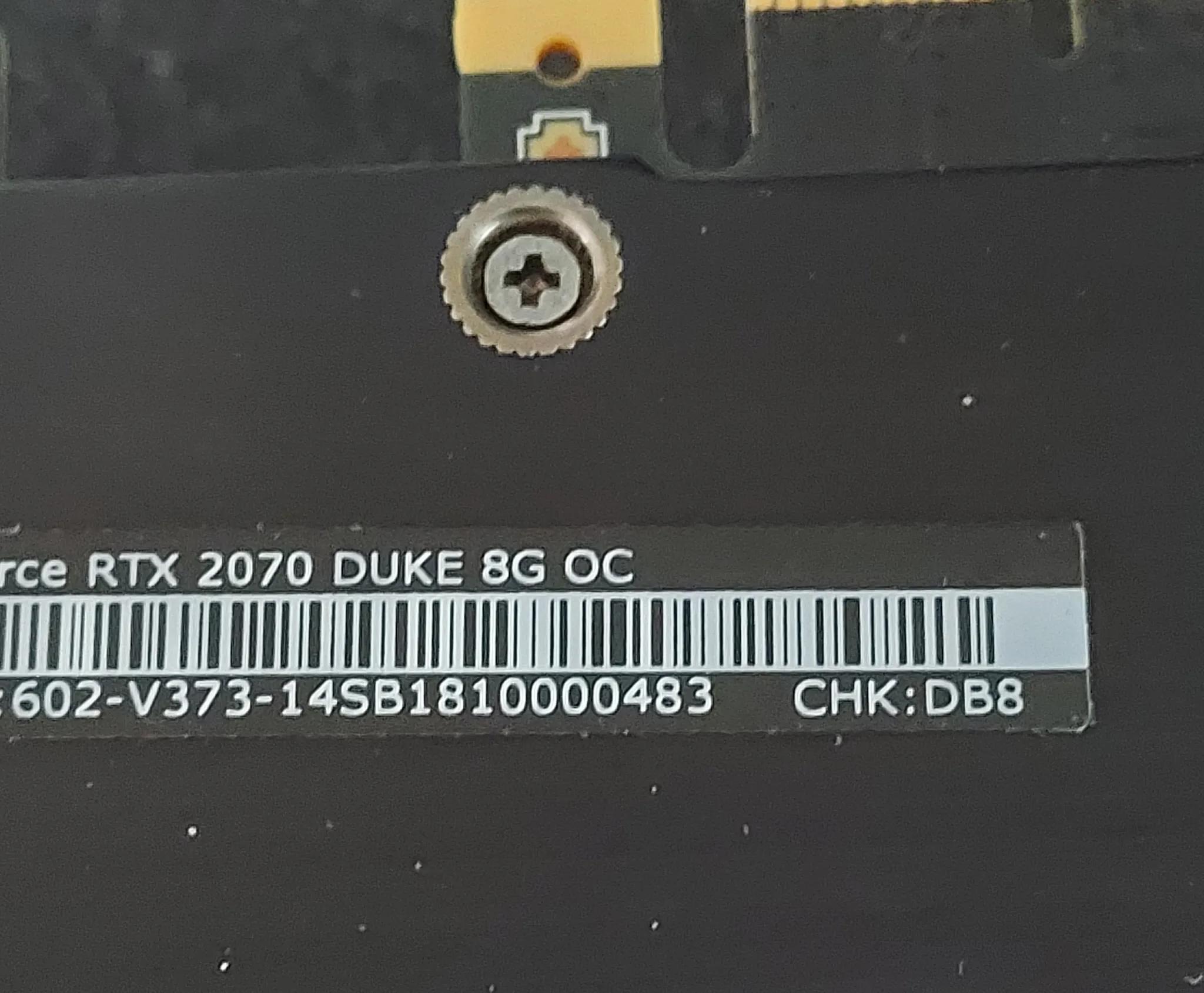 MSI 2070 8GB Duke Refurbished