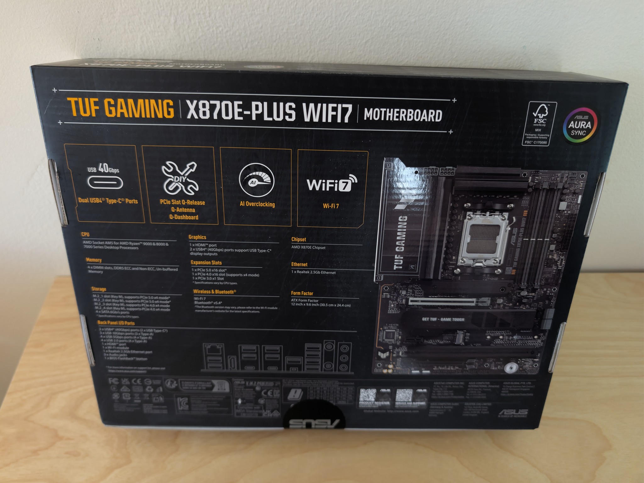 ASUS TUF Gaming X870E-PLUS WIFI7 AM5 Motherboard