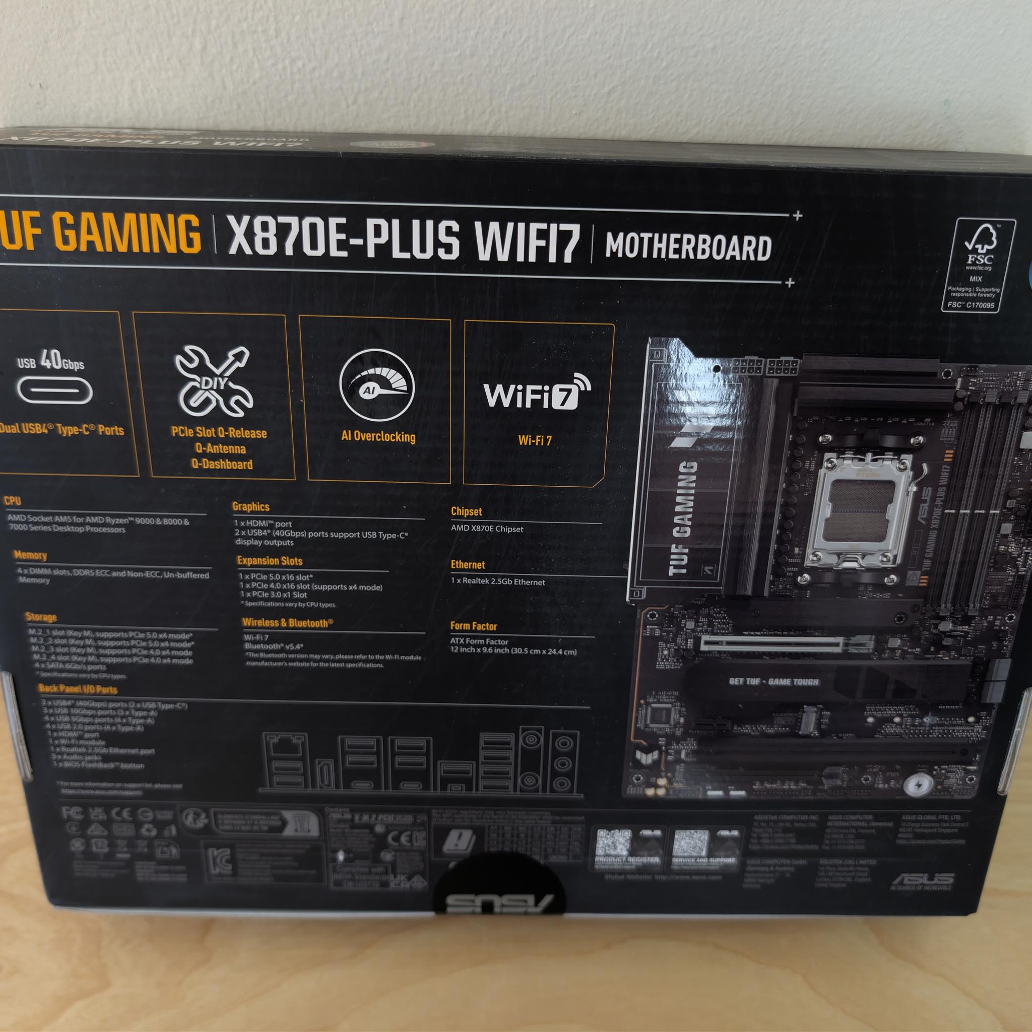 ASUS TUF Gaming X870E-PLUS WIFI7 AM5 Motherboard