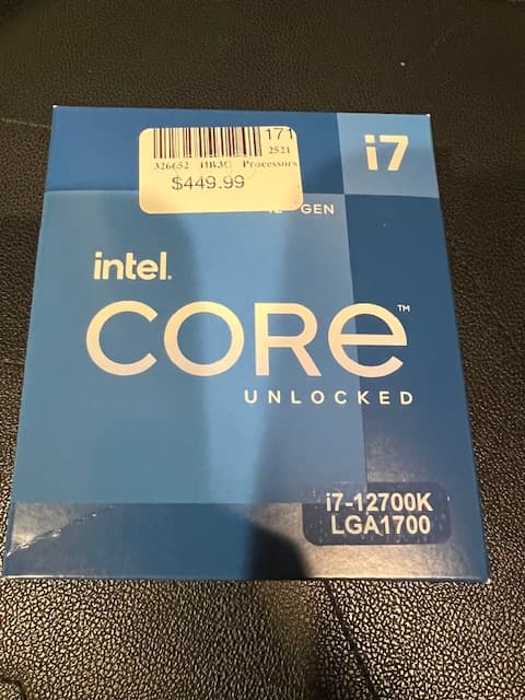 Intel Core i7-12700K Alder Lake 3.6GHz Twelve-Core LGA 1700 Boxed Processor
