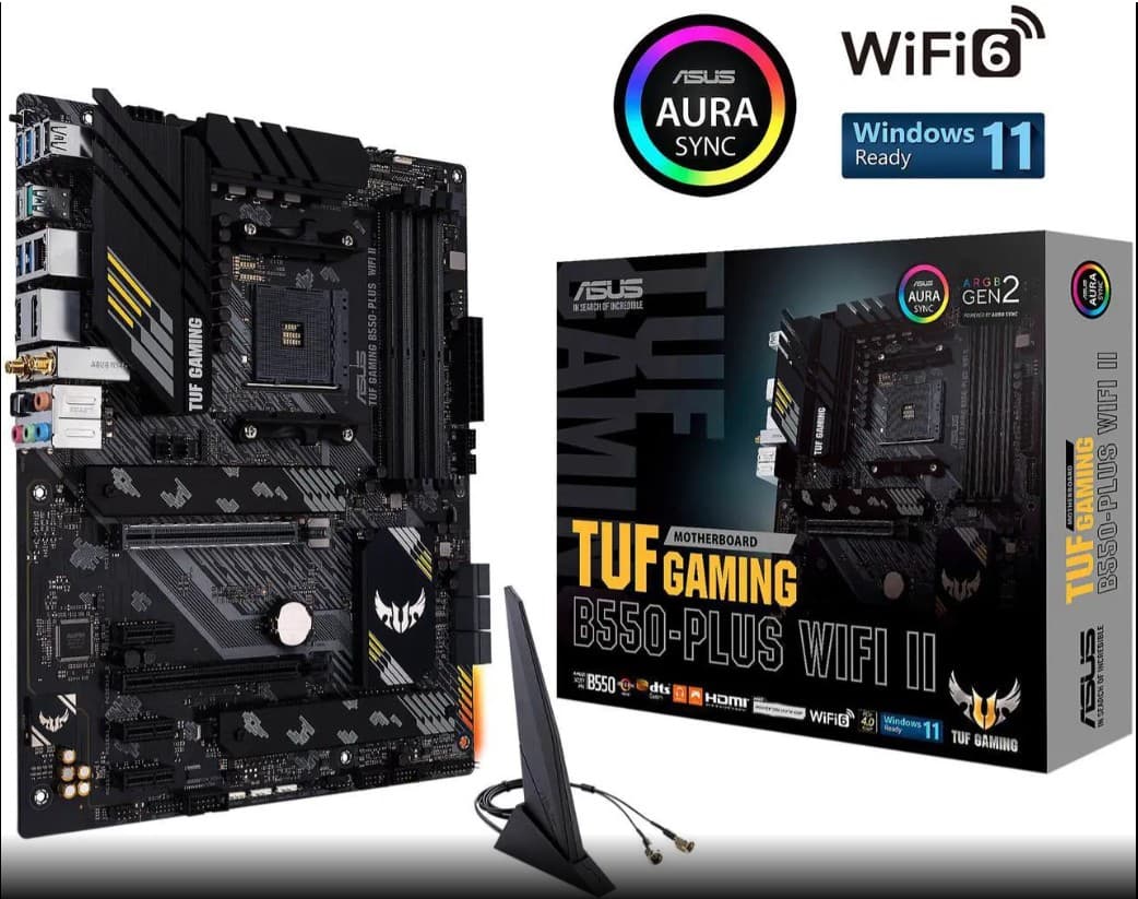 Open Box ++ ASUS TUF GAMING B550-PLUS WIFI II AM4 AMD B550 ATX Motherboard