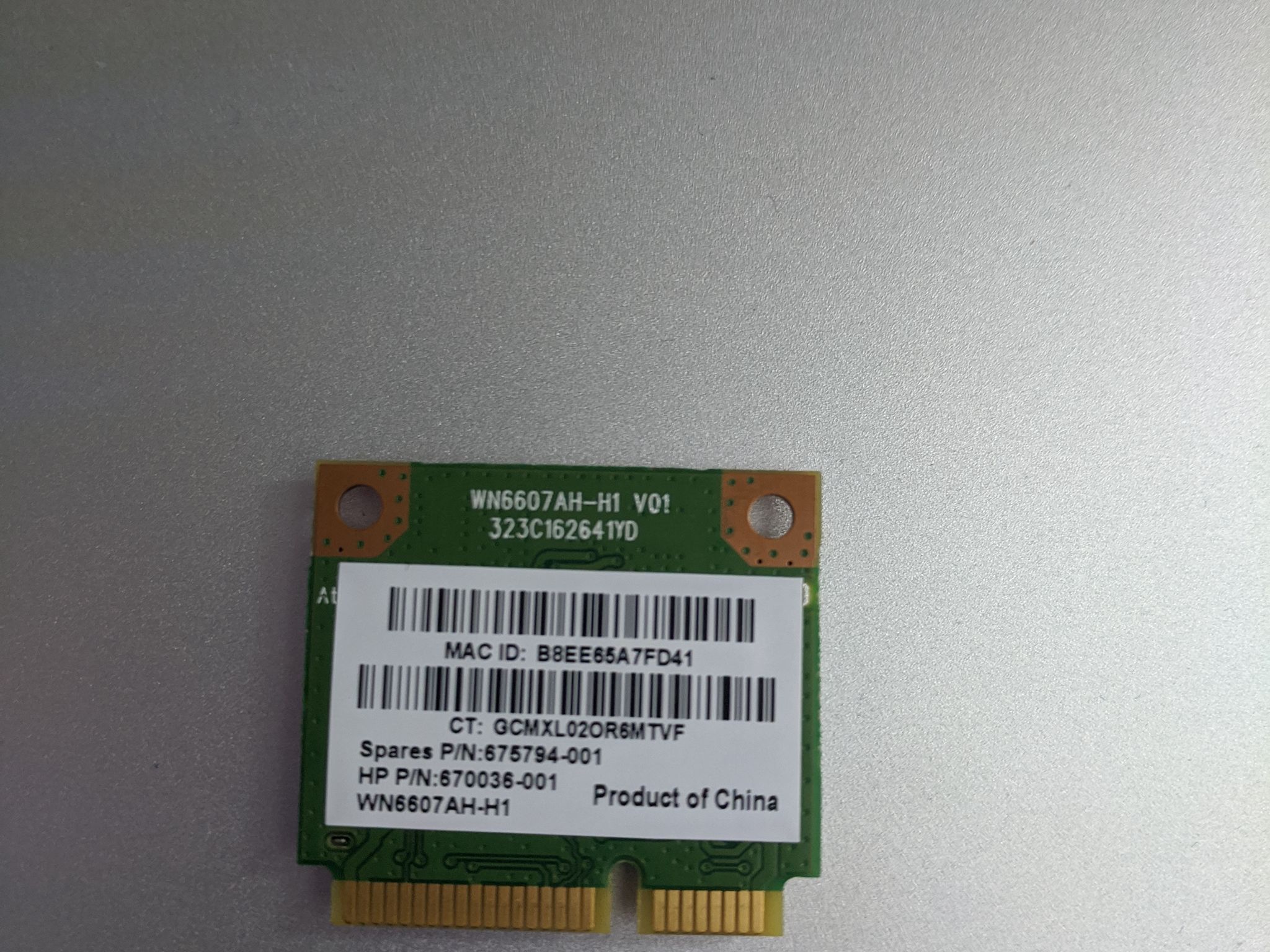 Atheros AR5B125 WiFi PCI-E