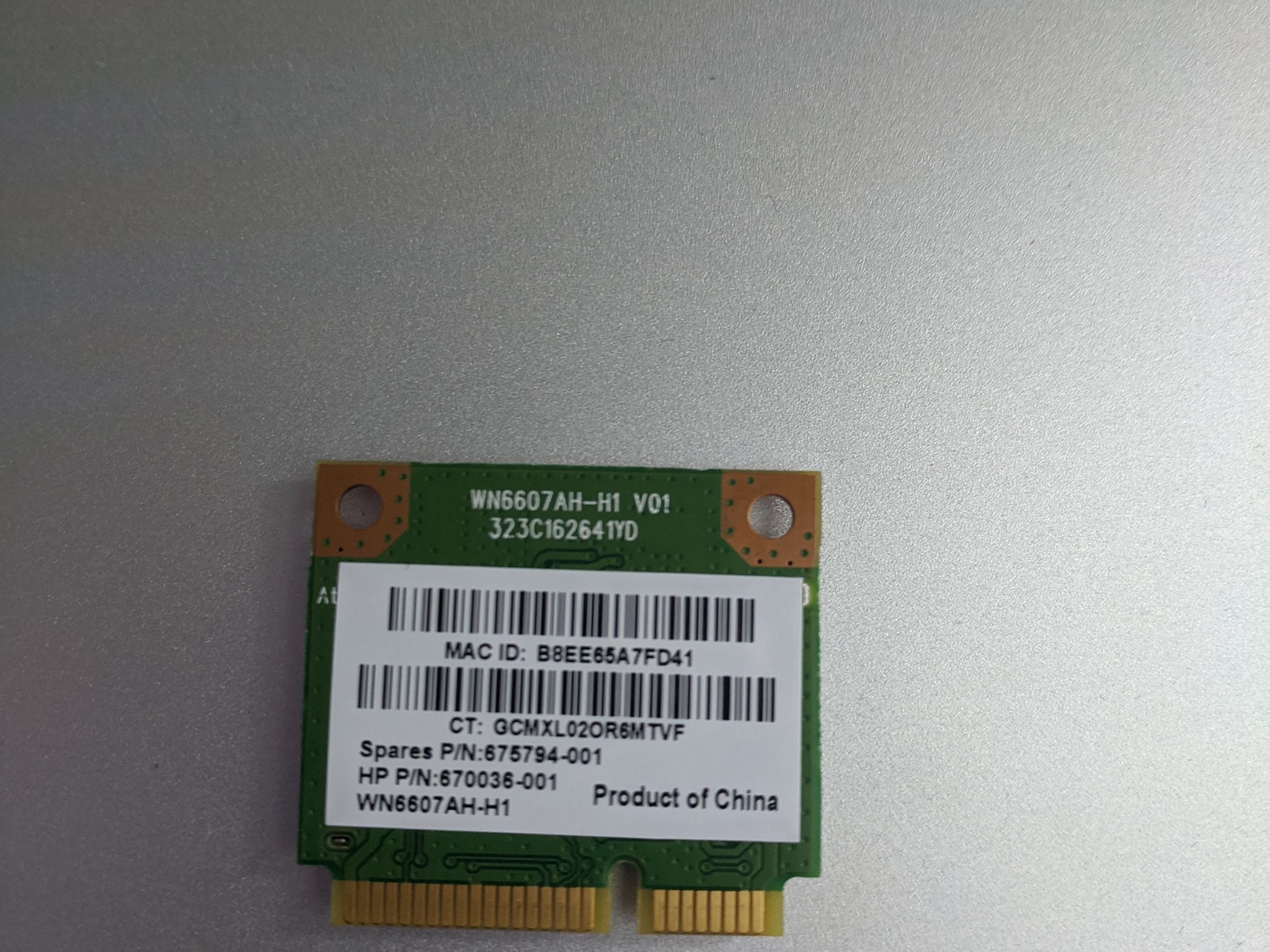 Atheros AR5B125 WiFi PCI-E