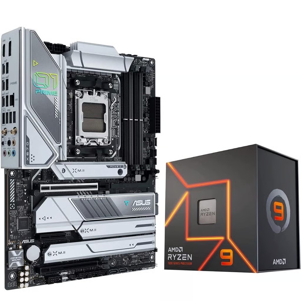 AMD Ryzen 9 7900X CPU, ASUS X670E-PRO WiFi Motherboard, RGB 64GB