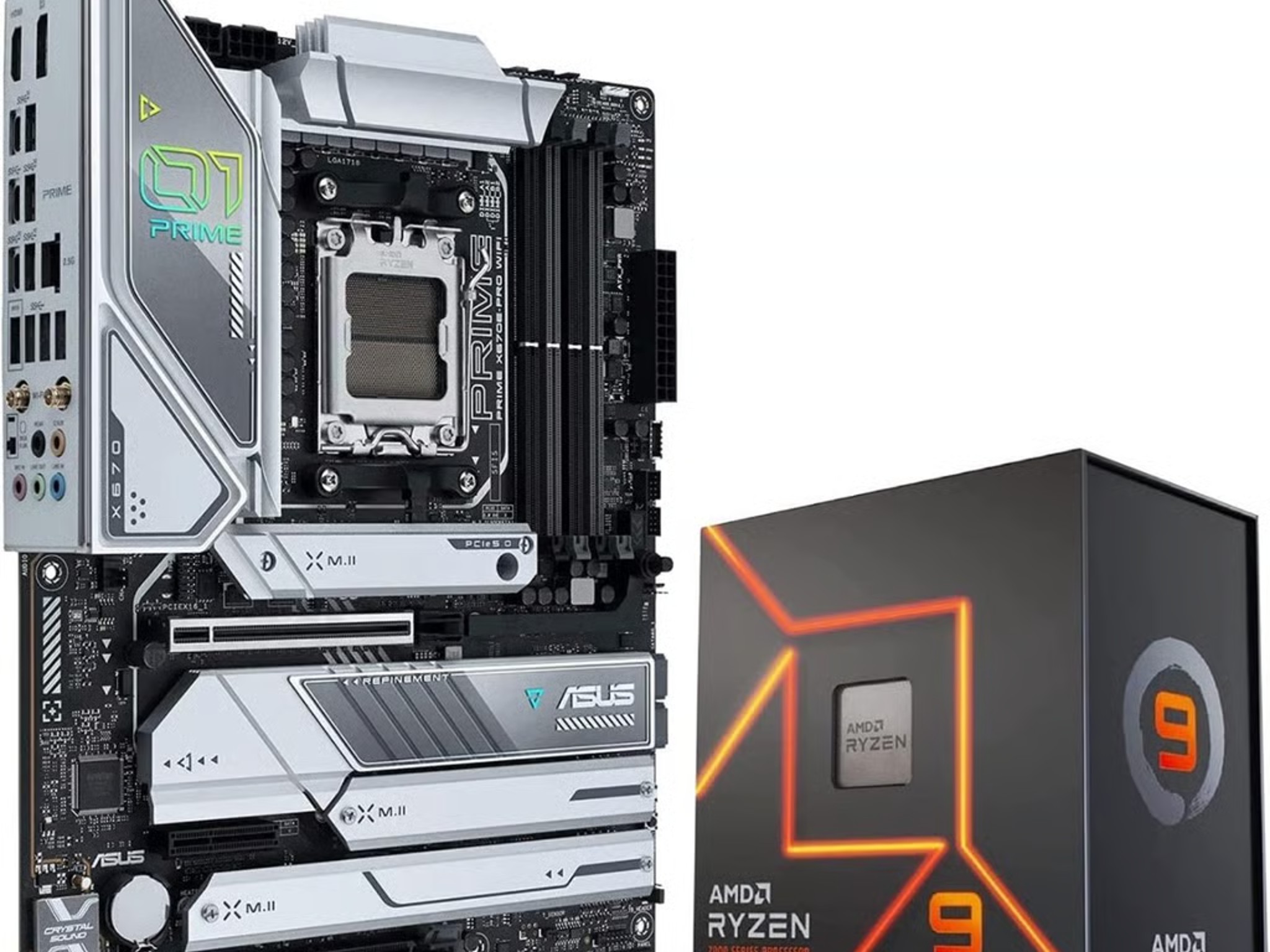 AMD Ryzen 9 7900X CPU, ASUS X670E-PRO WiFi Motherboard, RGB 64GB RAM, 2TB NVME w/ Windows 11 Pro