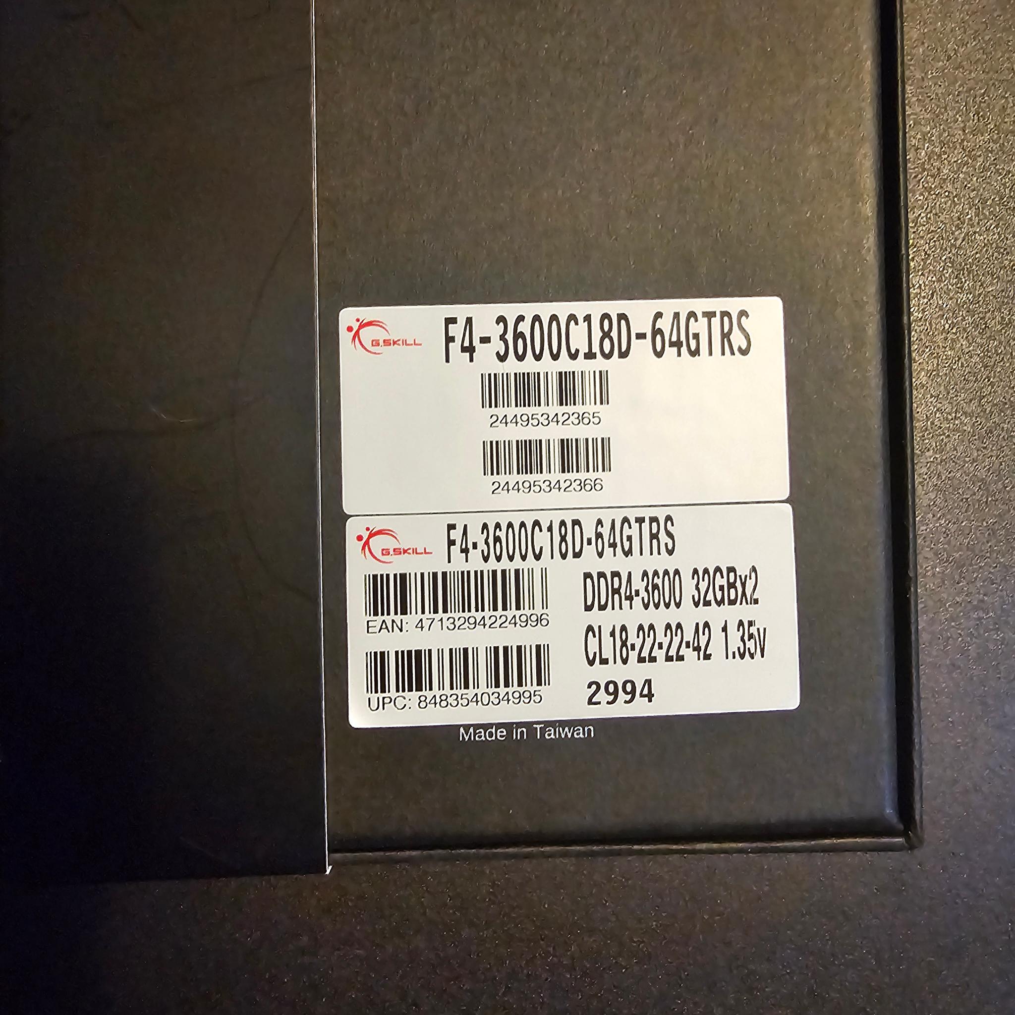G. Skill Trident Z Royal DDR4-3600 64GB (32GBx2)