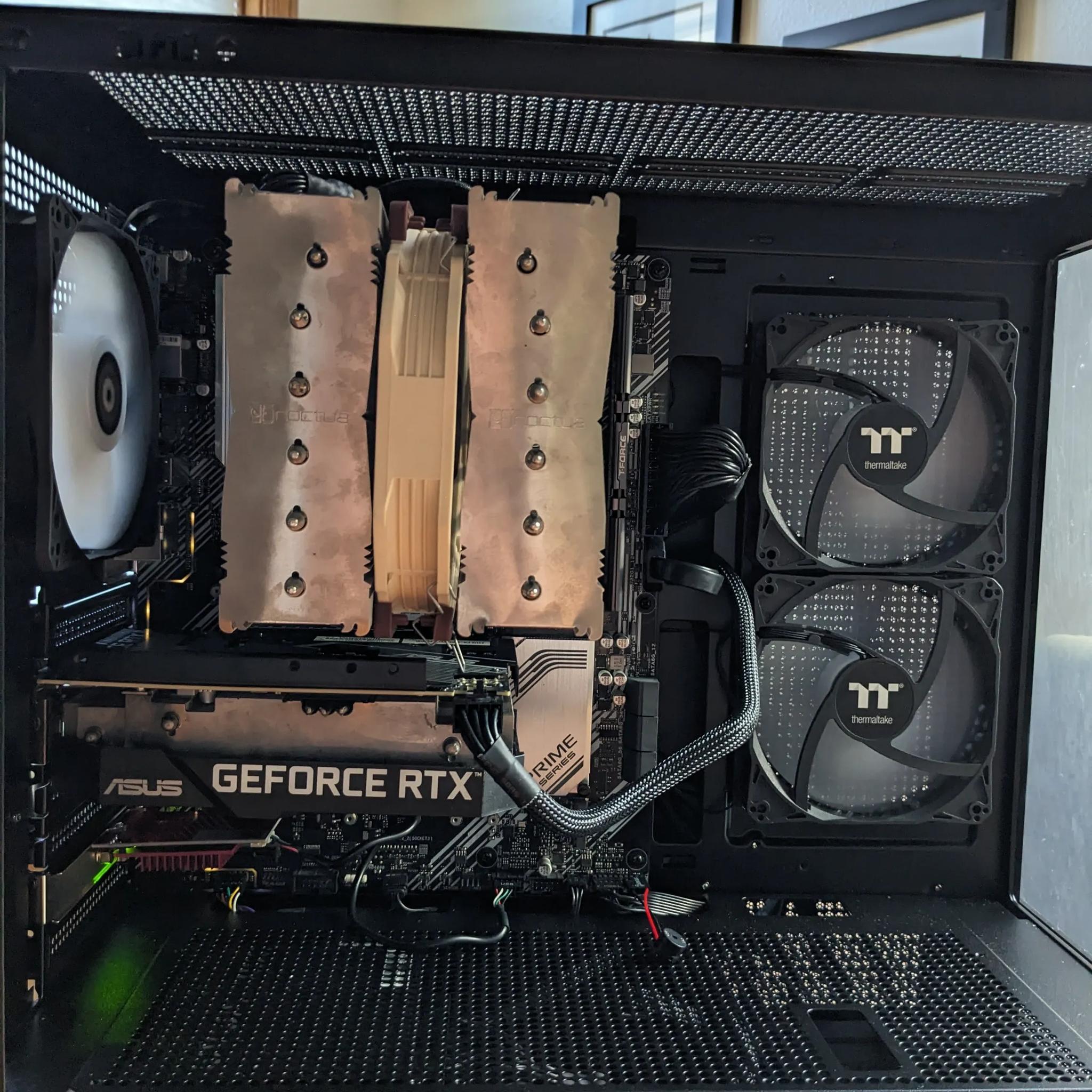Ryzen 5950X, RTX3060-12GB, 1TB PCIe4x4, 16GB RAM, Noctua NH-D15 Cooler, B550 MB, View 270, Win11 Pro