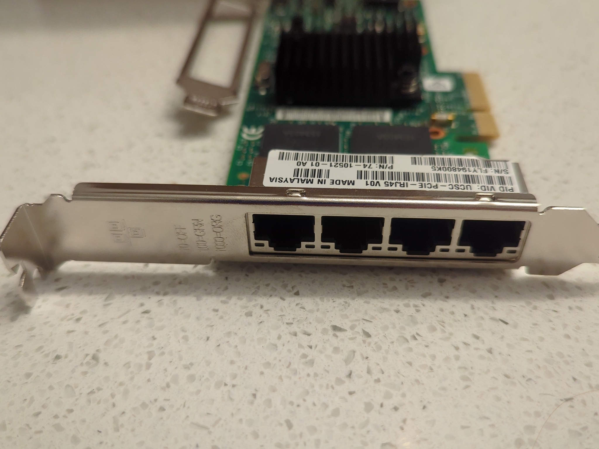 Intel i350 4 Port 1Gbps Adapter with Standard & Low Profile Brackets