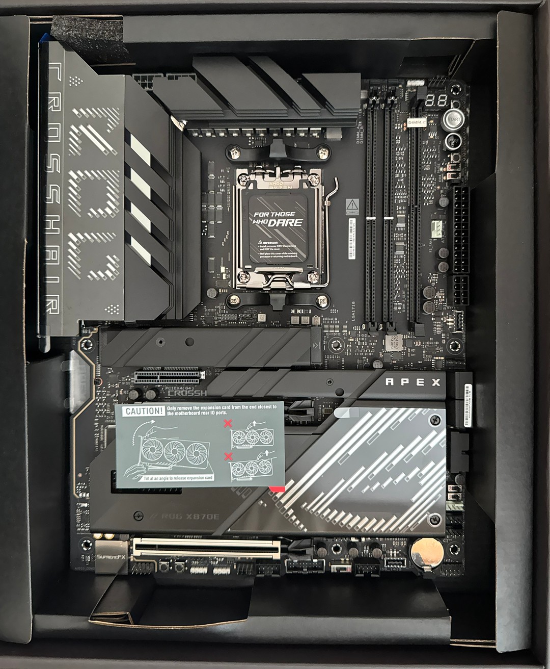ASUS ROG CROSSHAIR X870E APEX AMD AM5 ATX motherboard + AMD Ryzen
