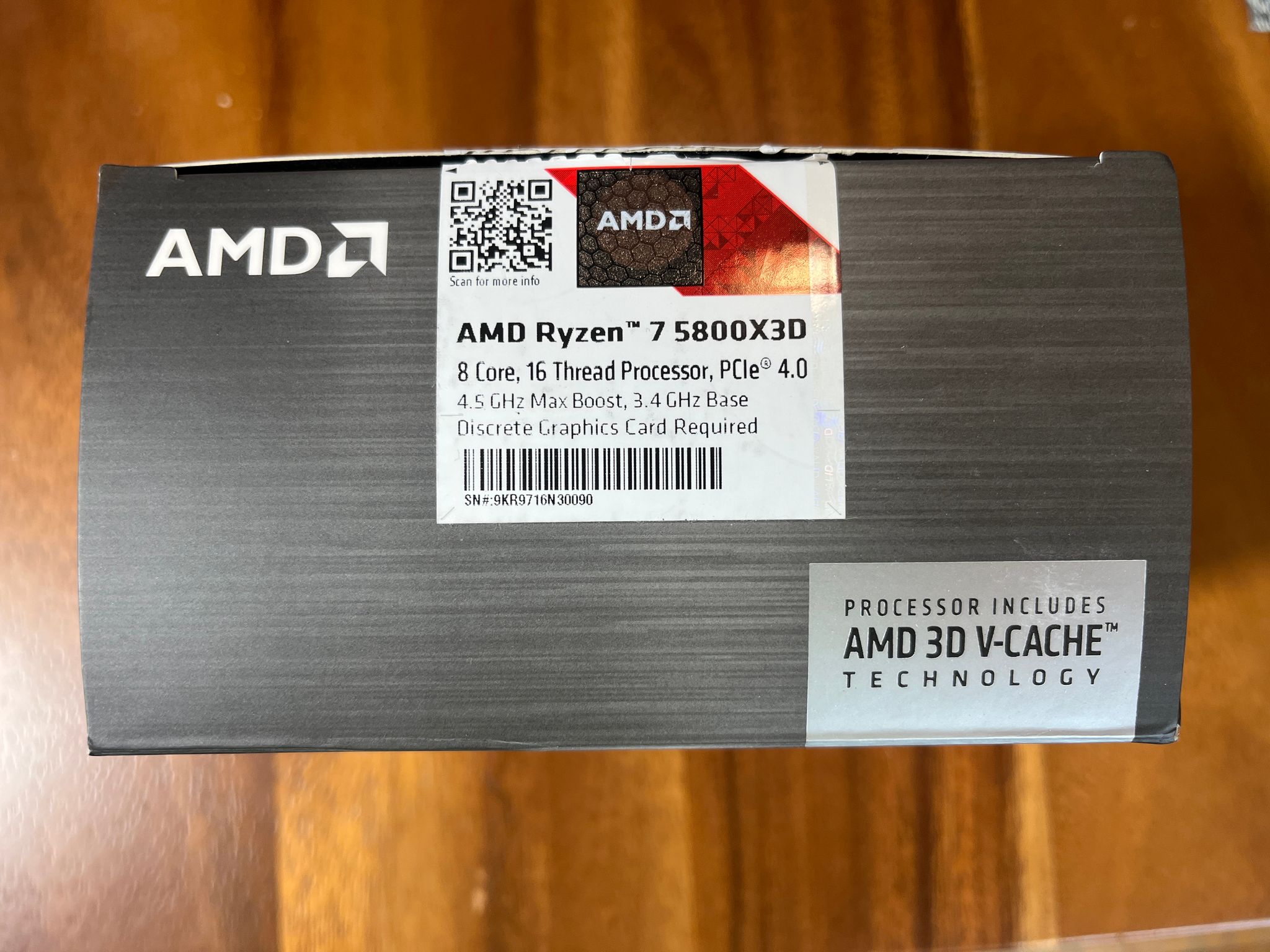 AMD Ryzen 7 5800X3D 8-core, 16-Thread Desktop Processor AM4 CPU