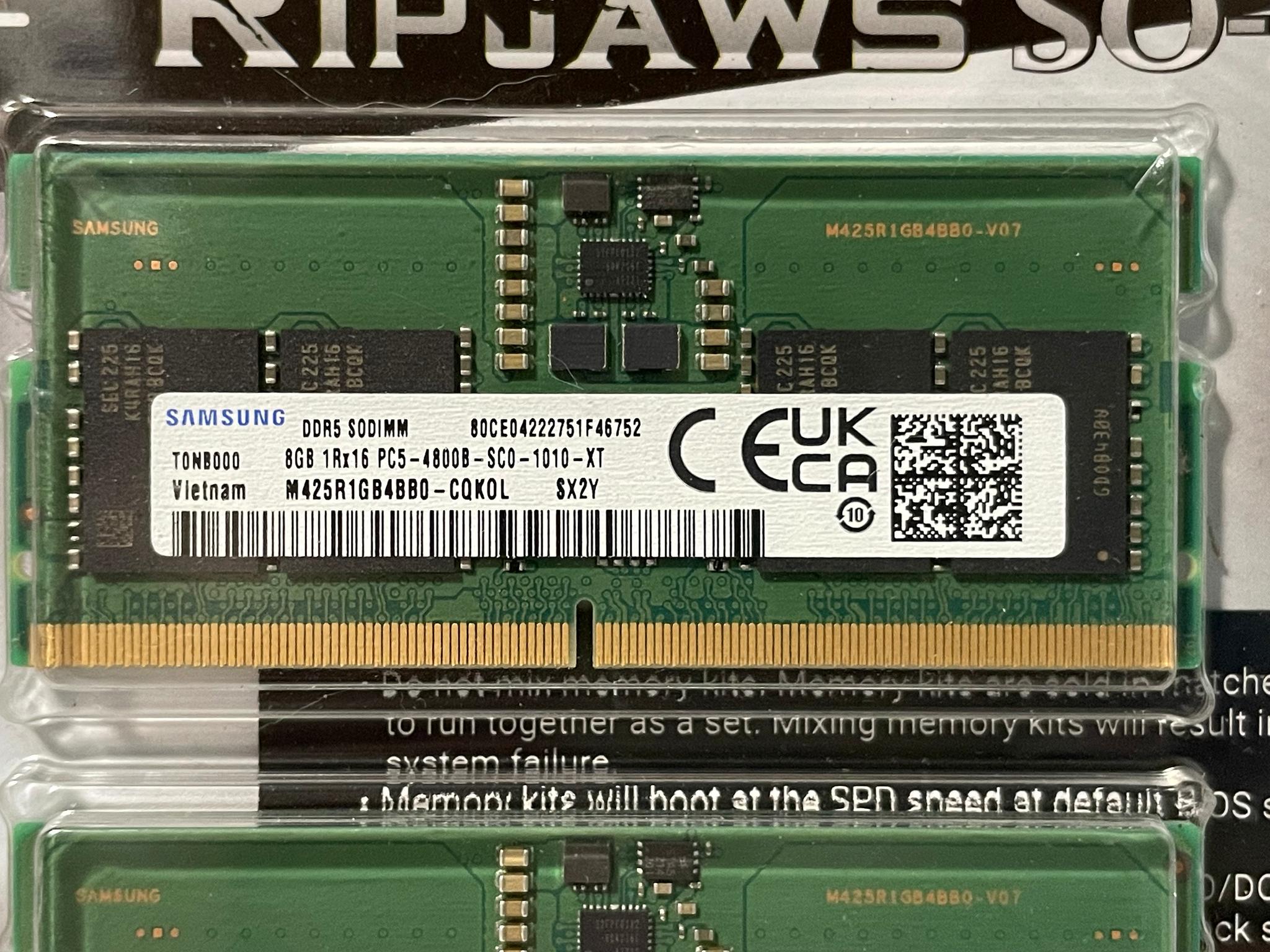 16gb Samsung OEM DDR5 SODIMM