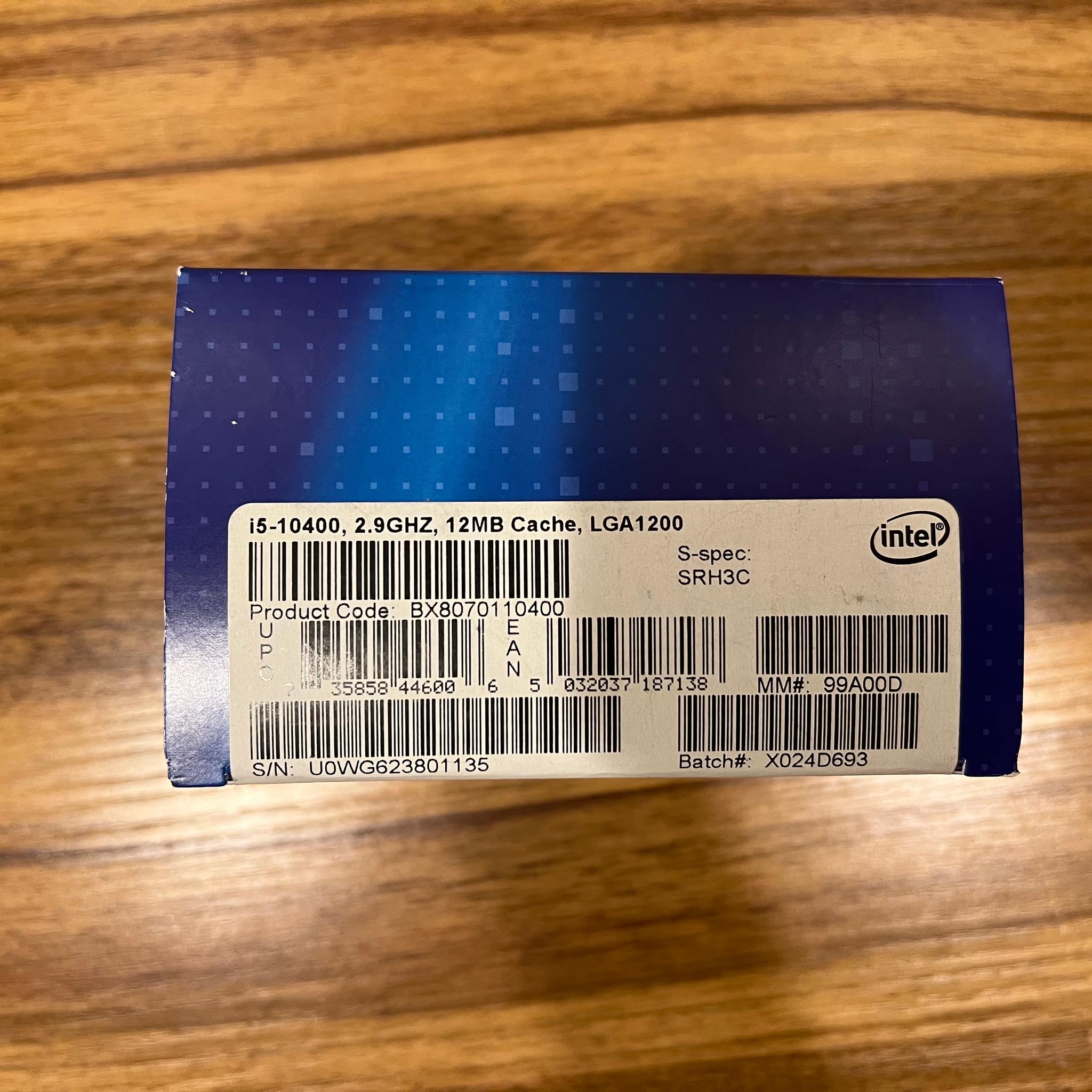 Intel Core i5-10400 LGA1200 CPU Processor with Heatsink Fan