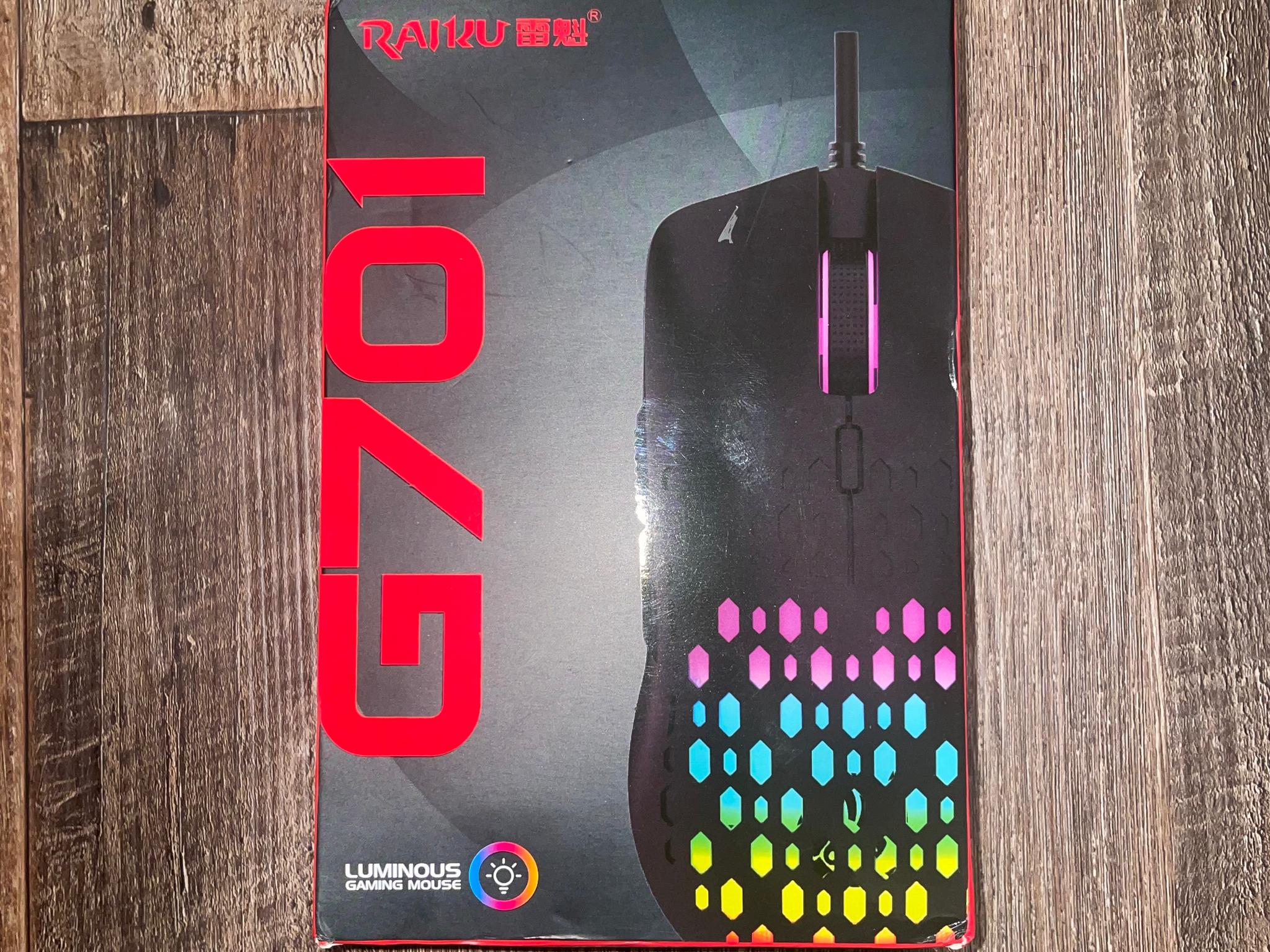 White RAIKU G701 Wired Gaming Mouse - RGB