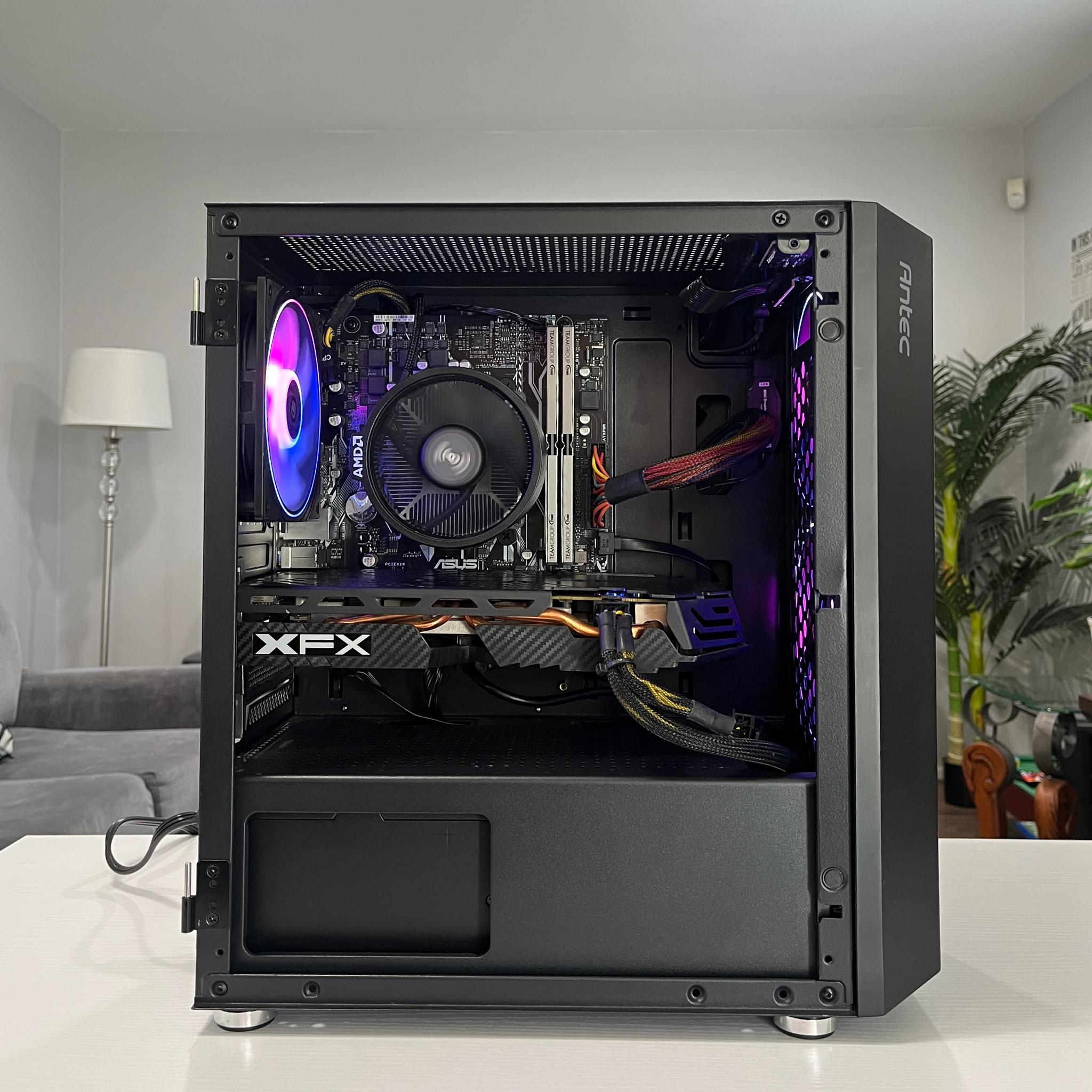 RX 580 8GB, Ryzen 7 1700X, 16GB RAM | Black RGB Gaming Computer/Pc
