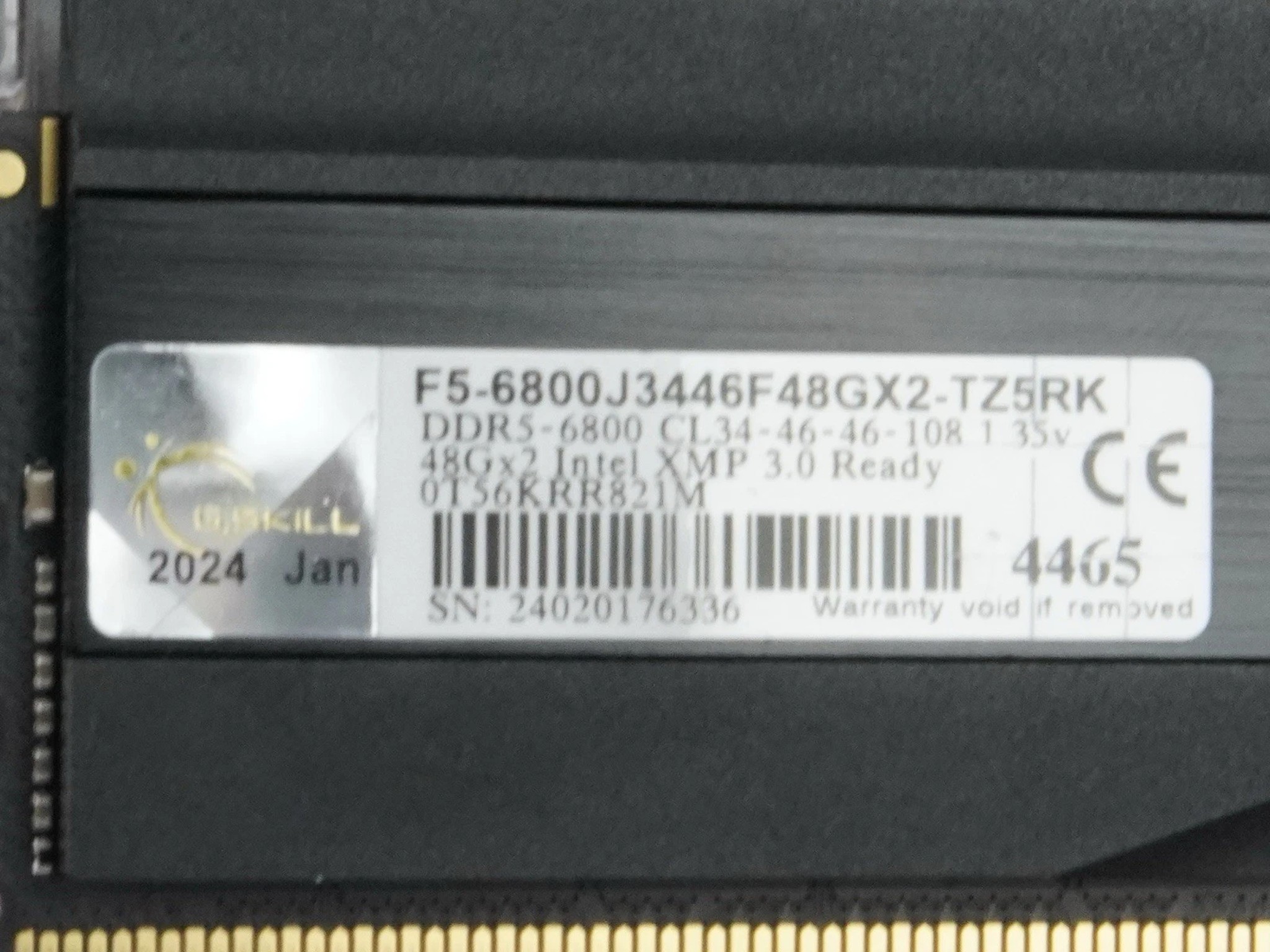 G.Skill Trident Z5 RGB DDR5-6800 CL34 96GB (2x48GB) Intel XMP