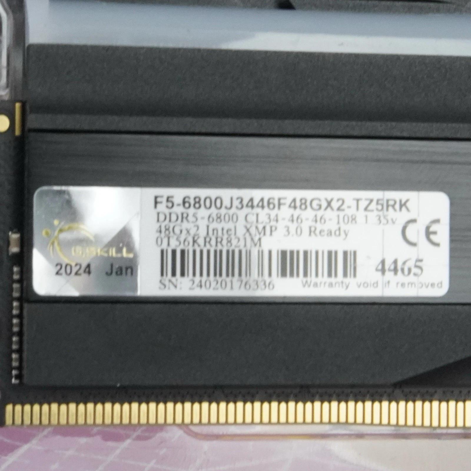G.Skill Trident Z5 RGB DDR5-6800 CL34 96GB (2x48GB) Intel XMP