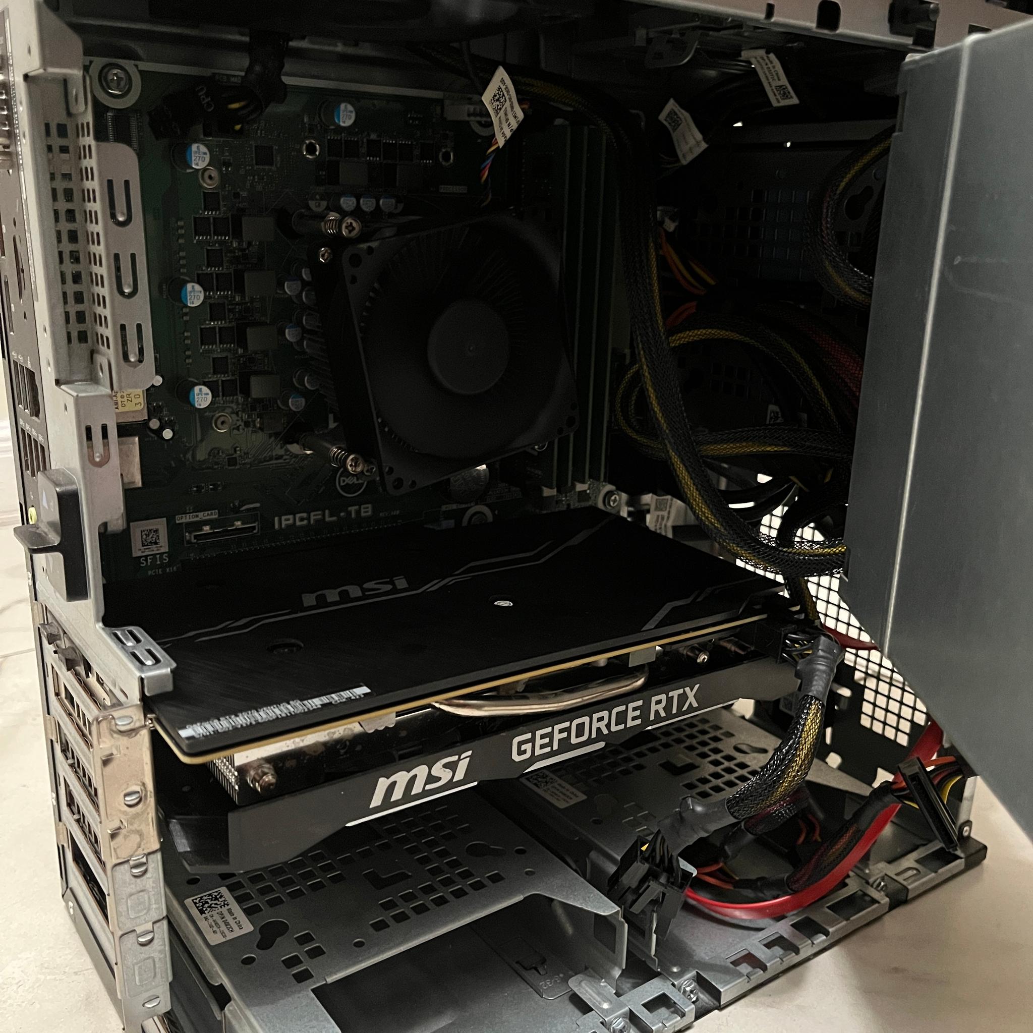 NVIDIA RTX 2070, Intel i5-8500, 16GB RAM,3.2TB Storage- Dell Gaming PC w/Wi-Fi & BT(Missing F Plate)