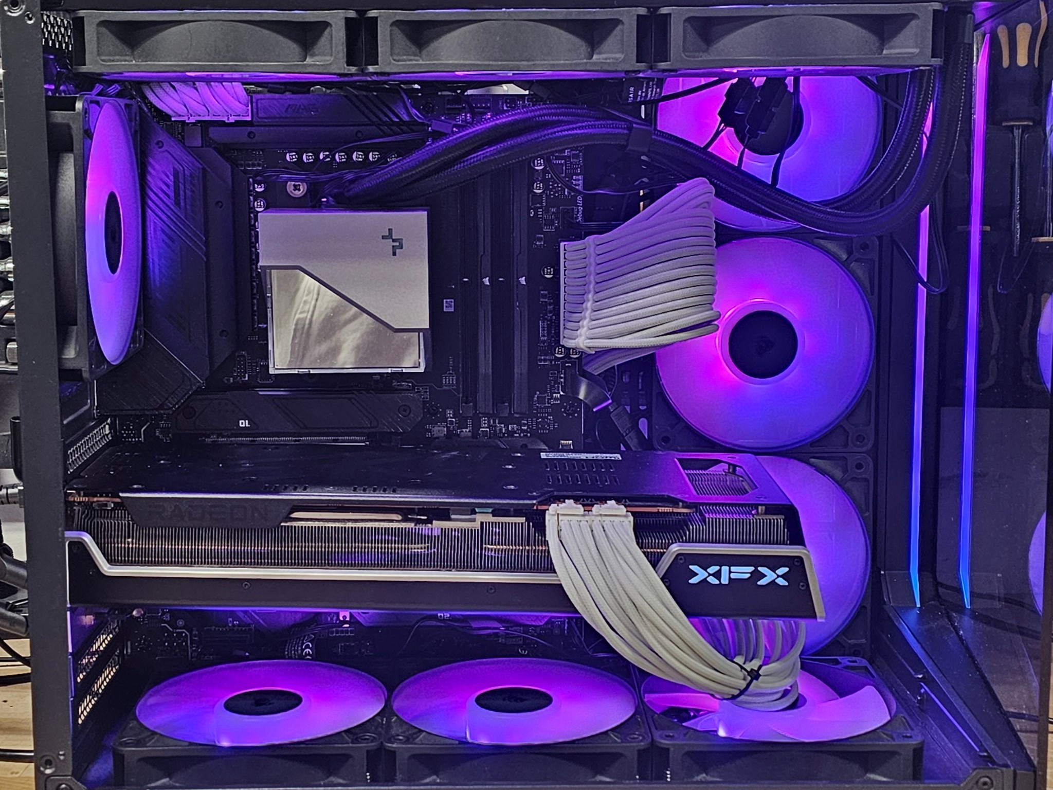 Black Corsair PC Case with Tempered Glass