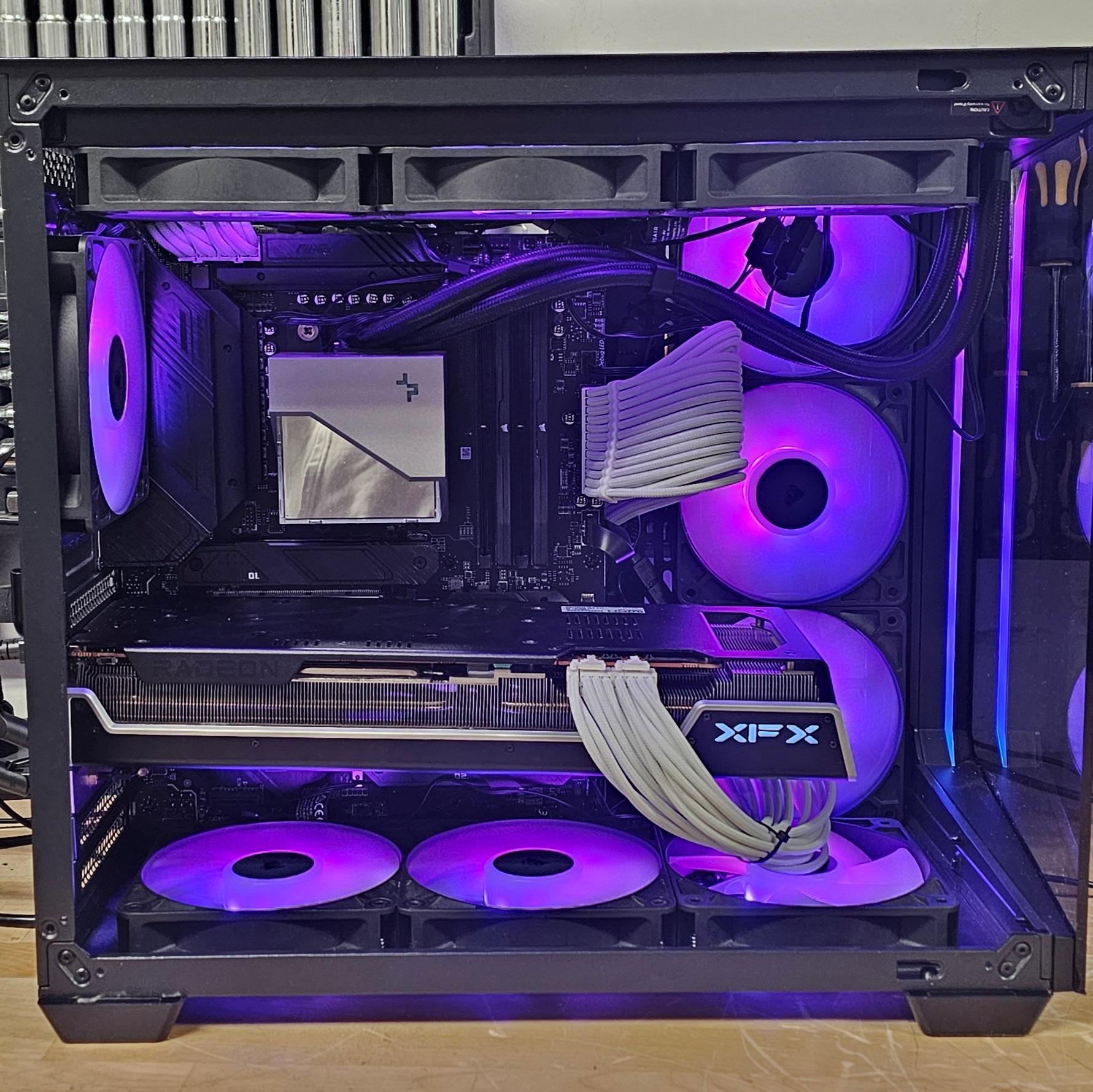 Black Corsair PC Case with Tempered Glass