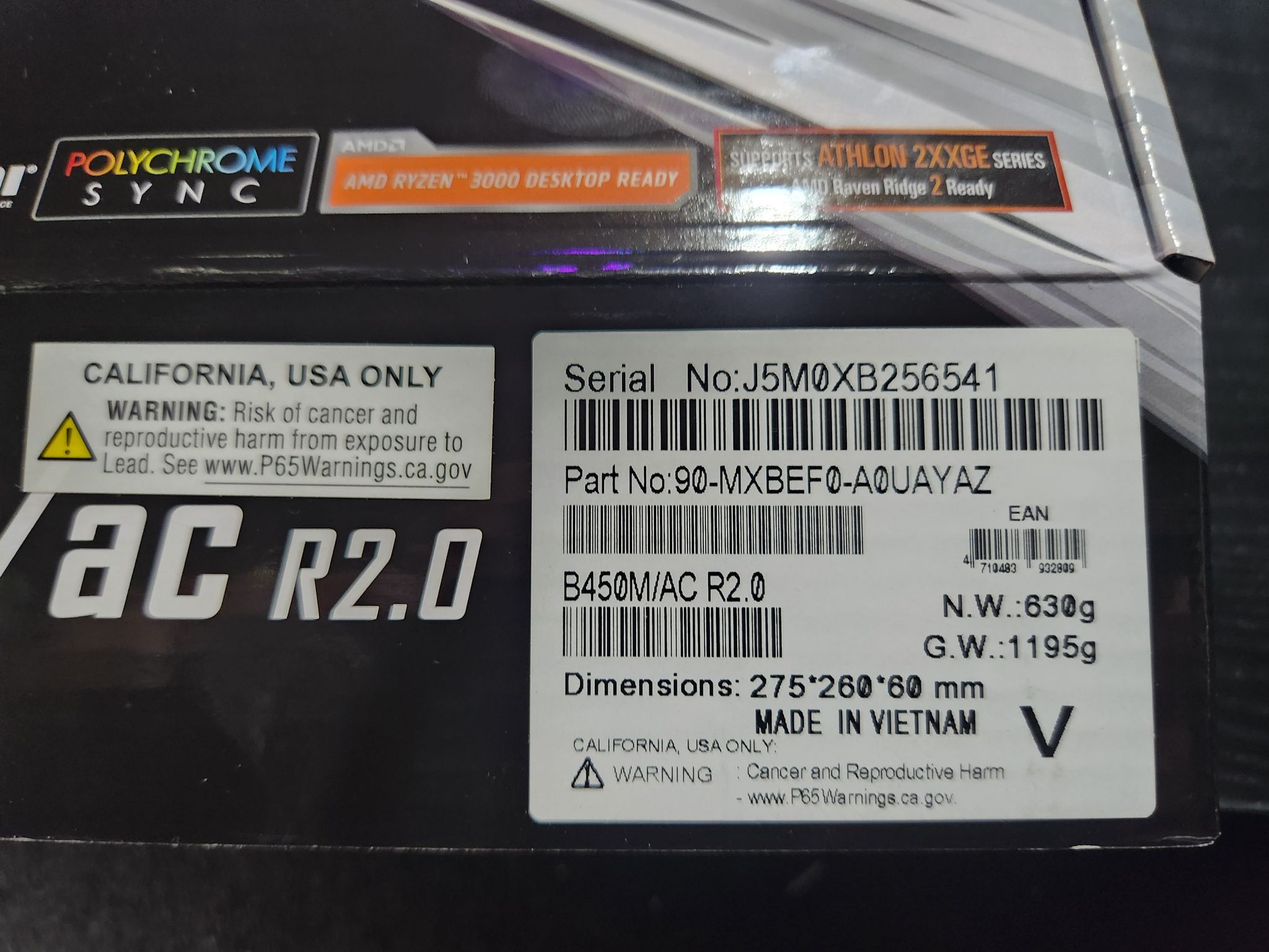 Asrock B450m ac/ r2.0  and 16gb ddr4 ram Bundle
