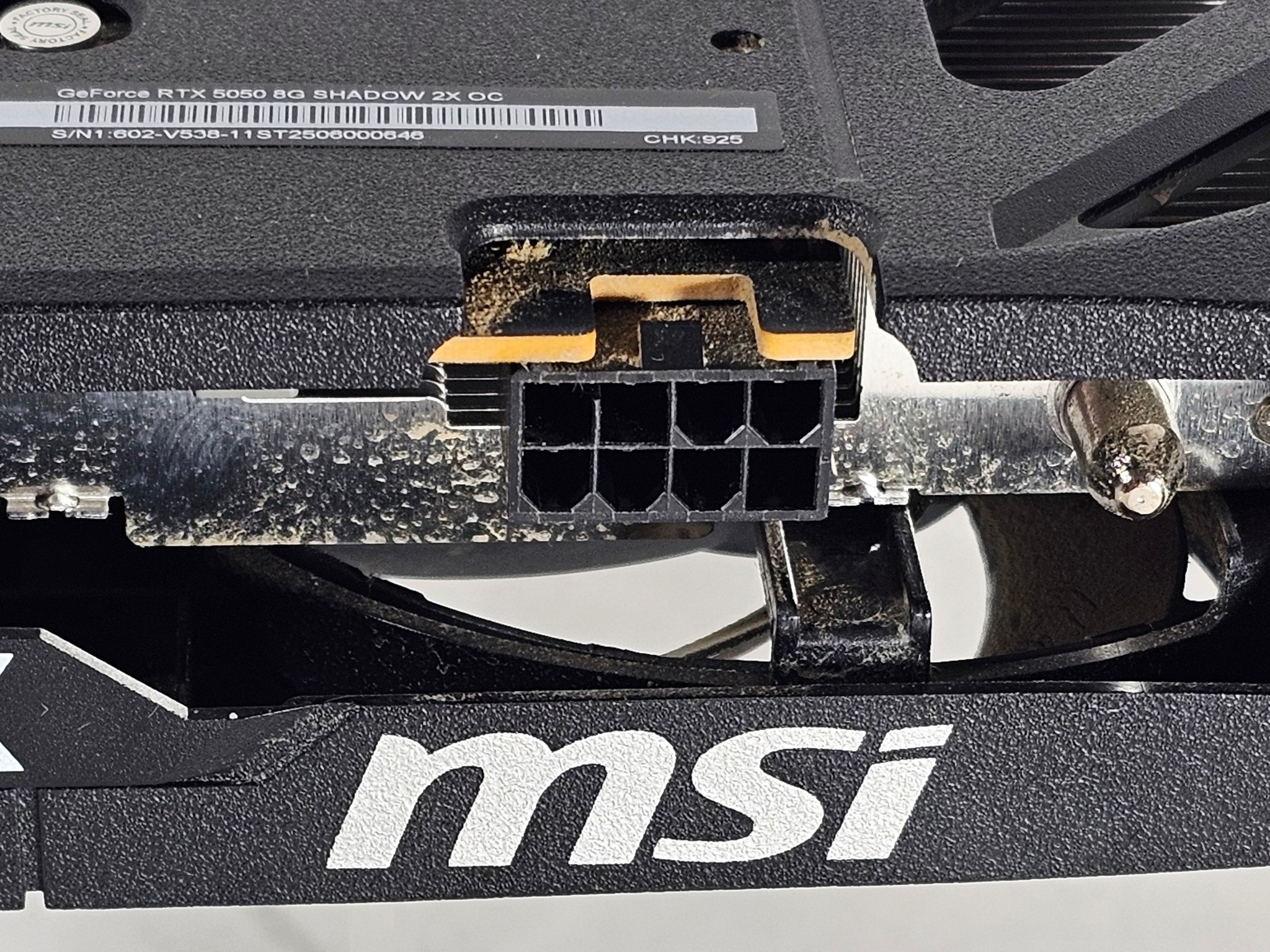 FOR PARTS ONLY: RTX 5060 MSI 8GB
