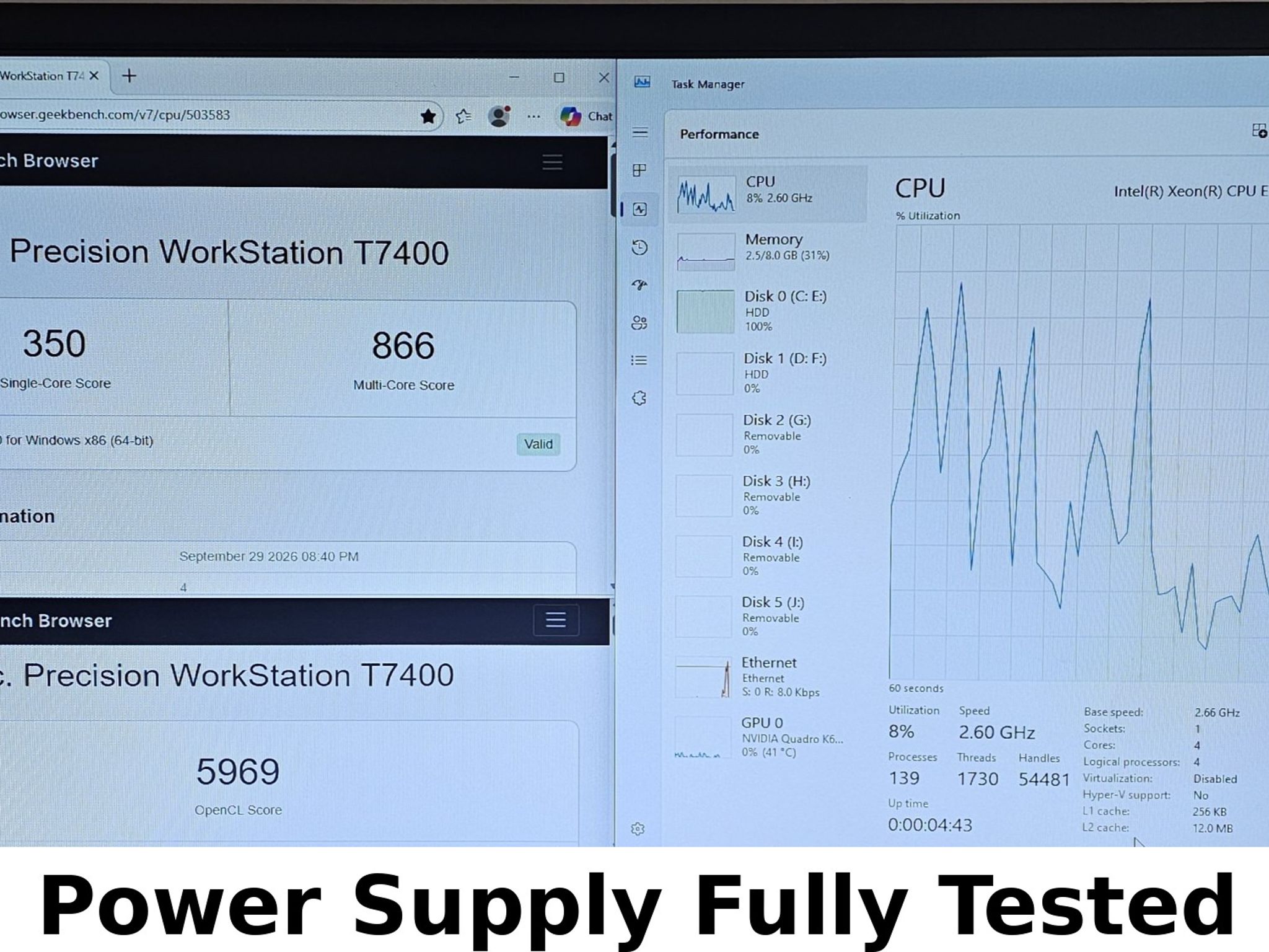 1000 Watt PSU Dell H1000E-00 Power Supply