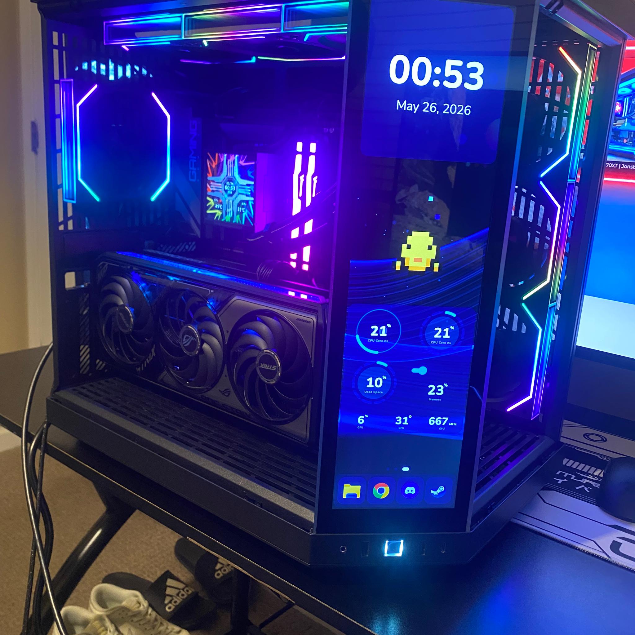 HYTE Y70 TOUCH | RYZEN 7 7800X3D | ROG RTX 5070 | 32GB DDR5 | 1TB