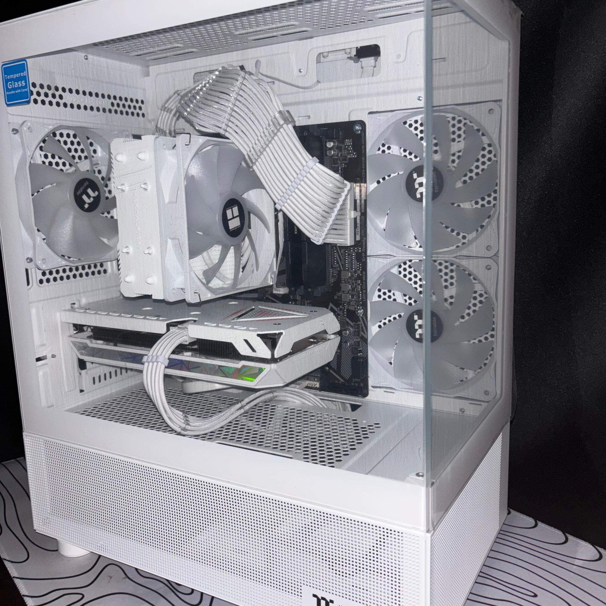 White Gaming PC — RTX 3060 Ti 8GB | Ryzen 5 5500 | 16GB DDR4 | 512GB NVMe