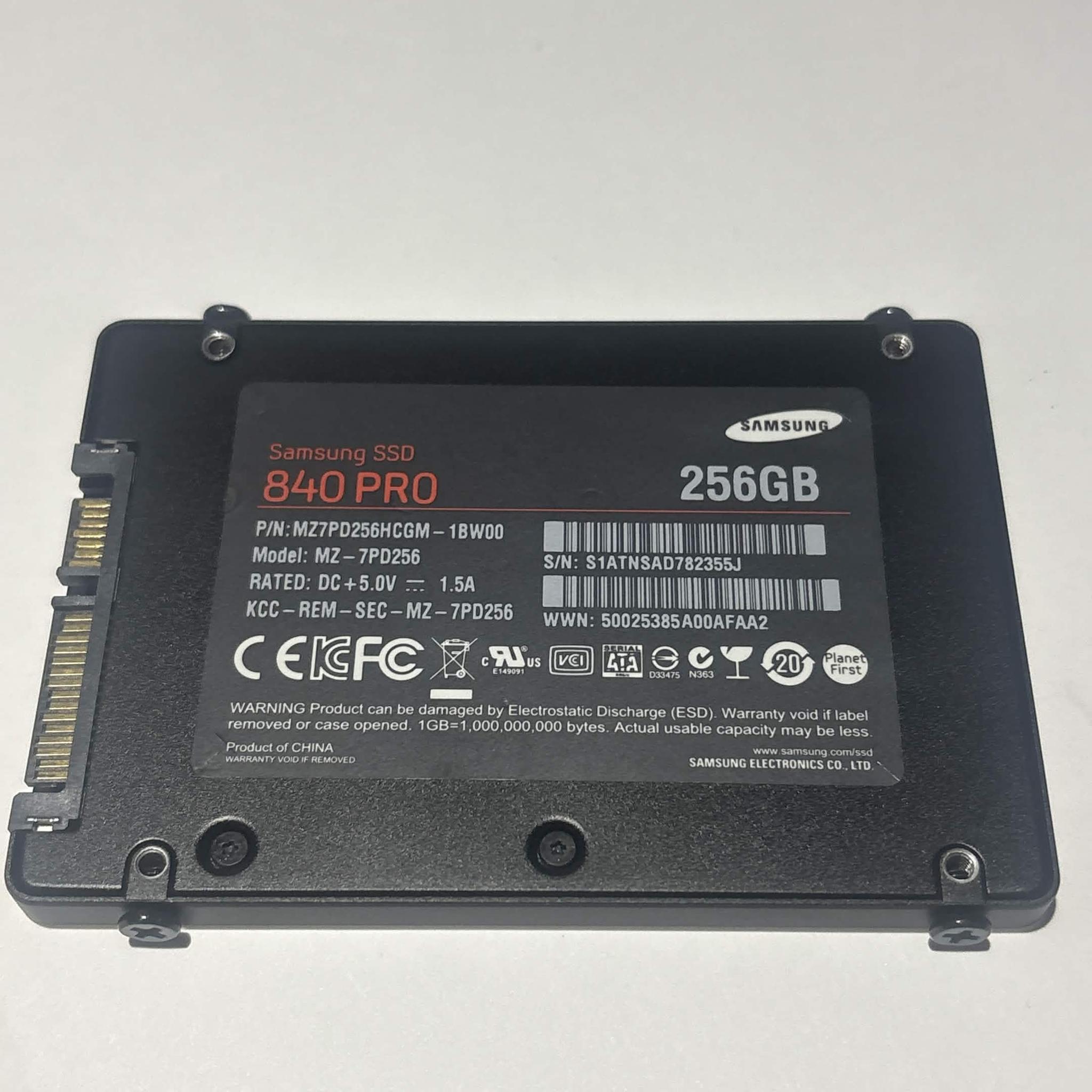 Samsung 840 PRO 256GB SSD Tested Working 98% Health SATA