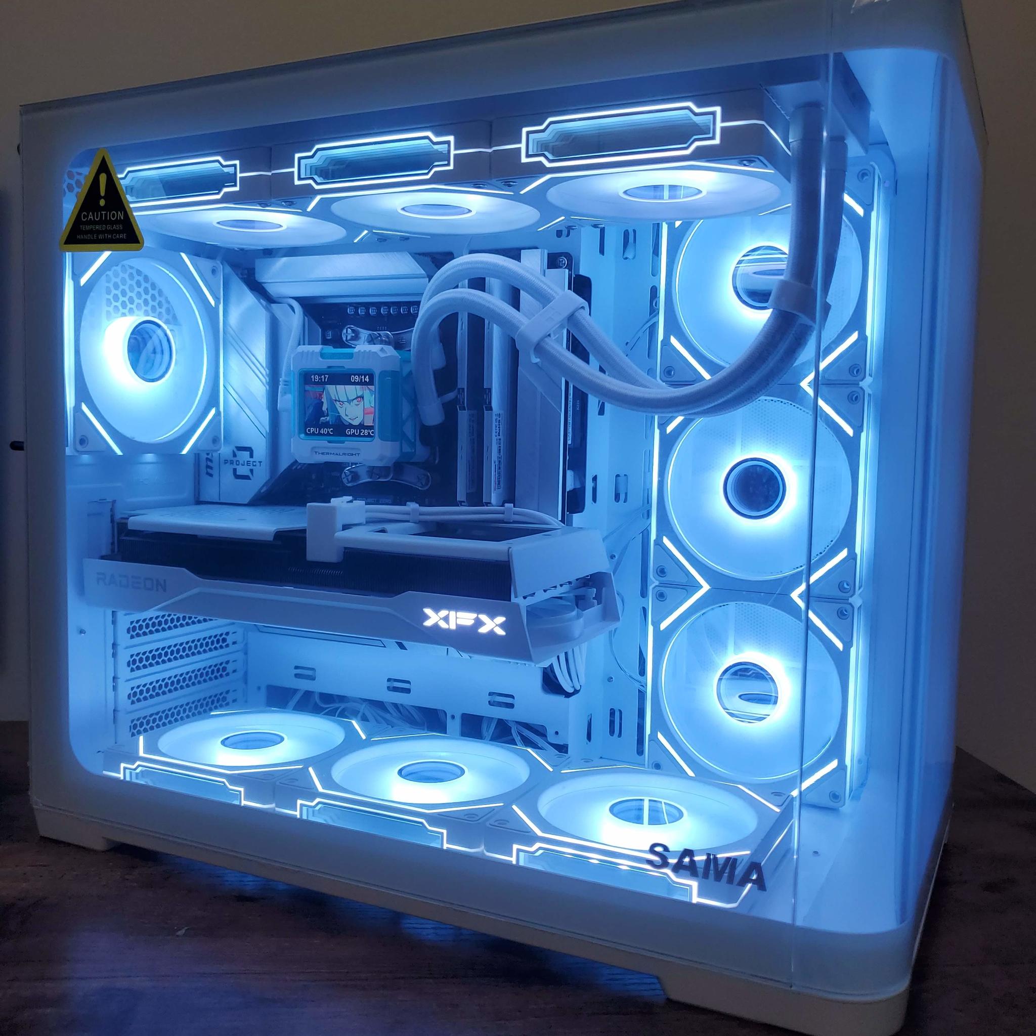 ❄️ Azure Glow: Ryzen 5 7500F | RX 9060 XT 16GB | 32GB DDR5 | 1TB NVMe | ATX Powerhouse 🚀