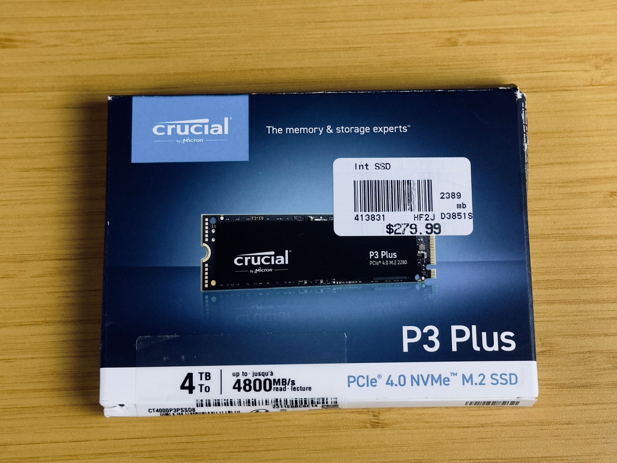 Crucial P3 Plus M.2 SSD 4TB Storage