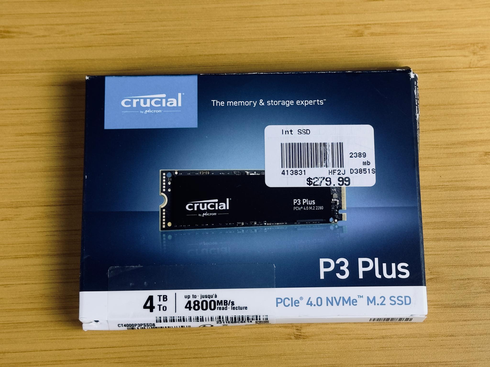 Crucial P3 Plus M.2 SSD 4TB Storage