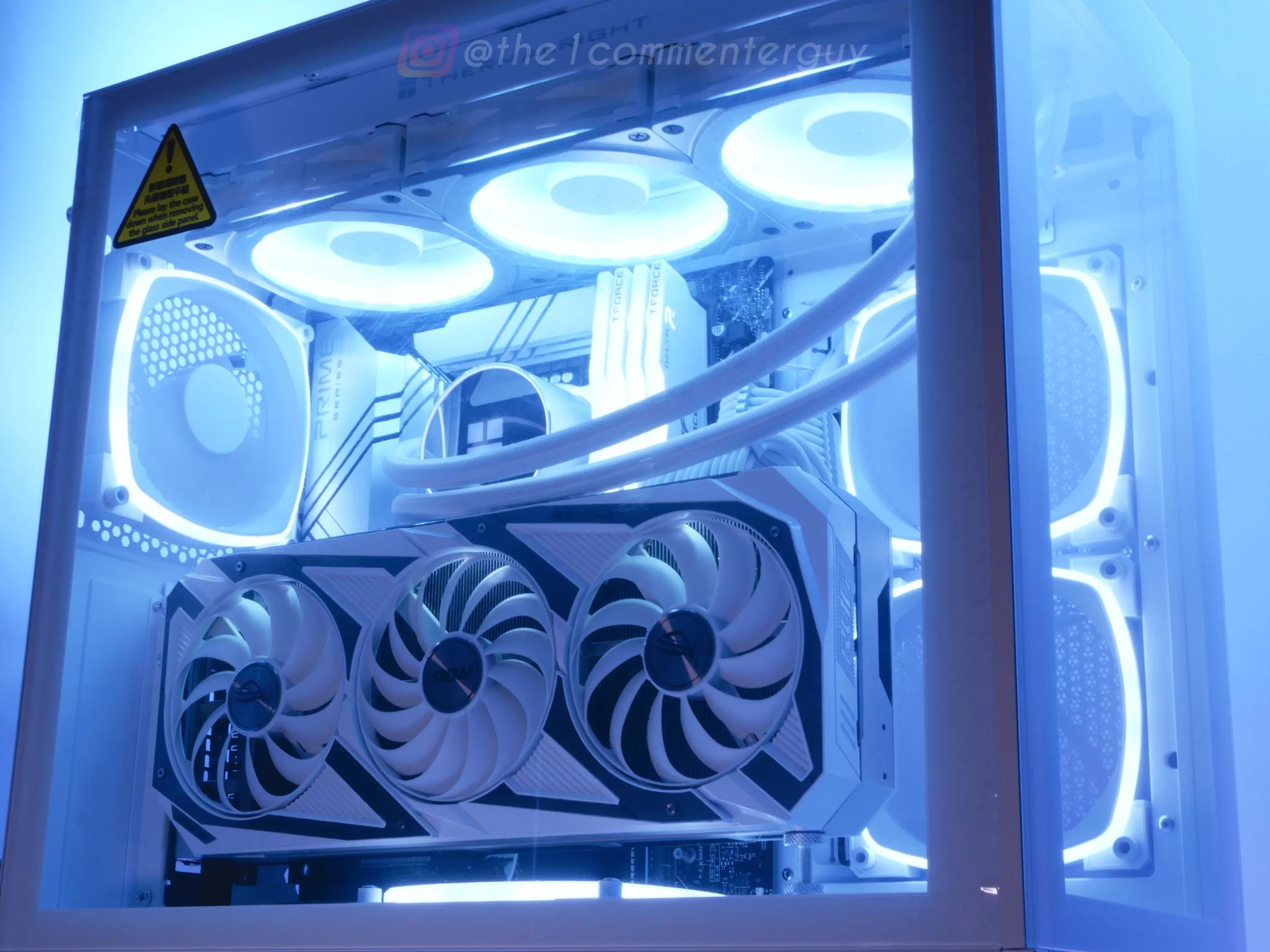 White RTX 3070ti, 12600k, 32gb ram, 1tb nvme aRGB pc build